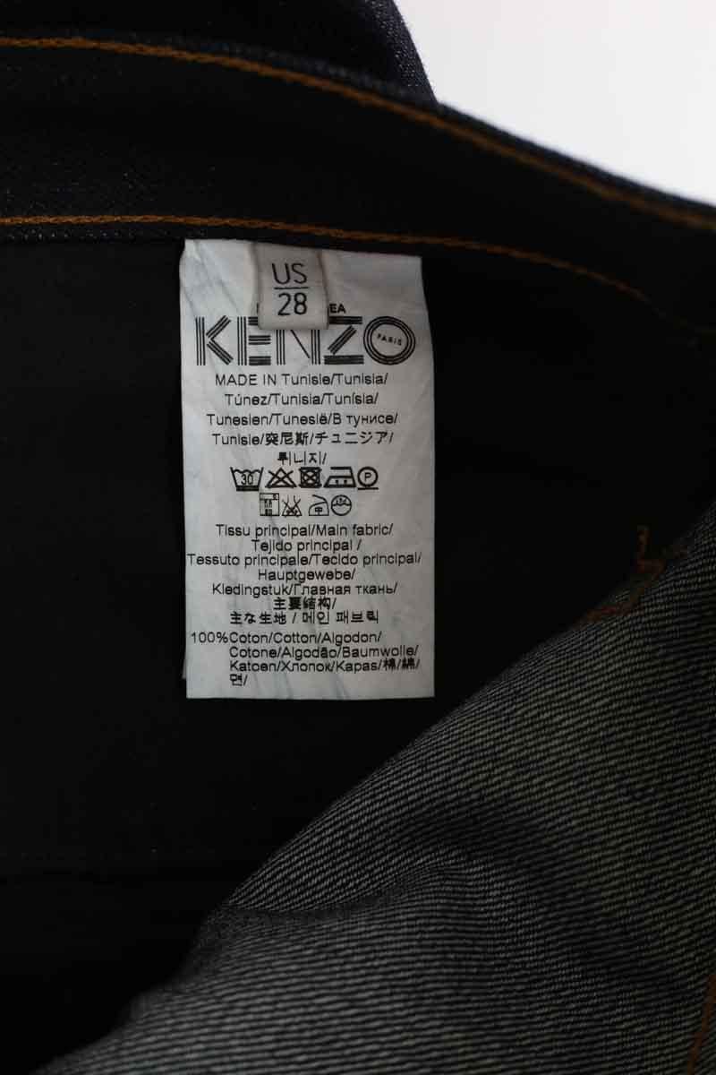 Cotton straight jeans KENZO - SECONDE MAIN Blue
