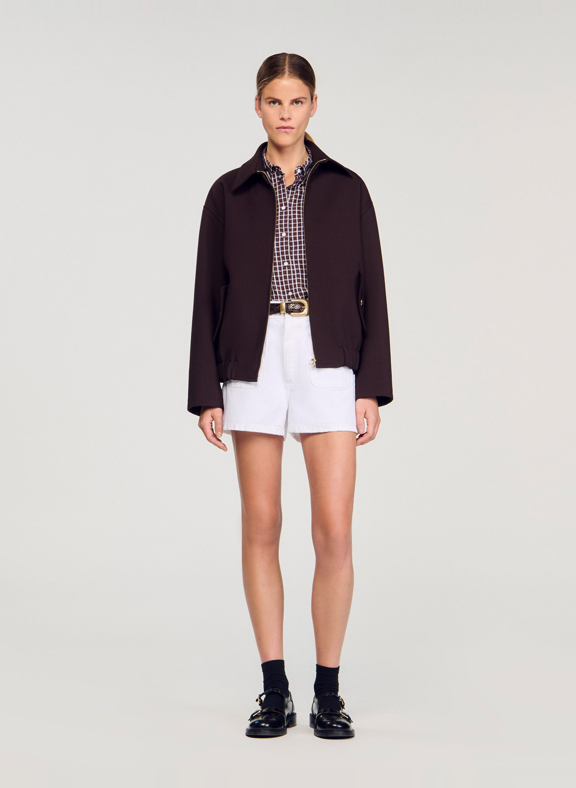 Korte effen ritsjas SANDRO Bruin