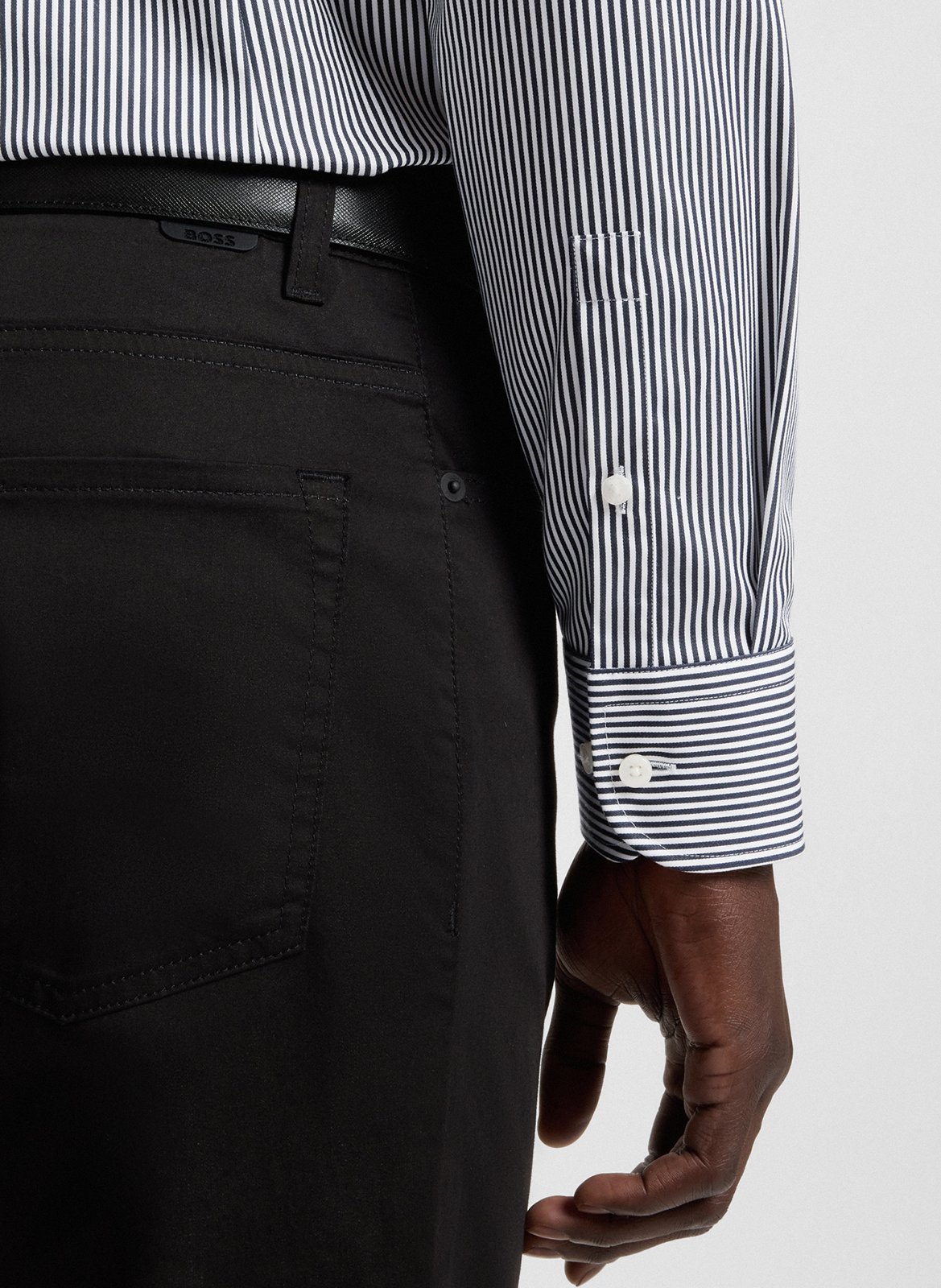 Cotton shirt BOSS Blue