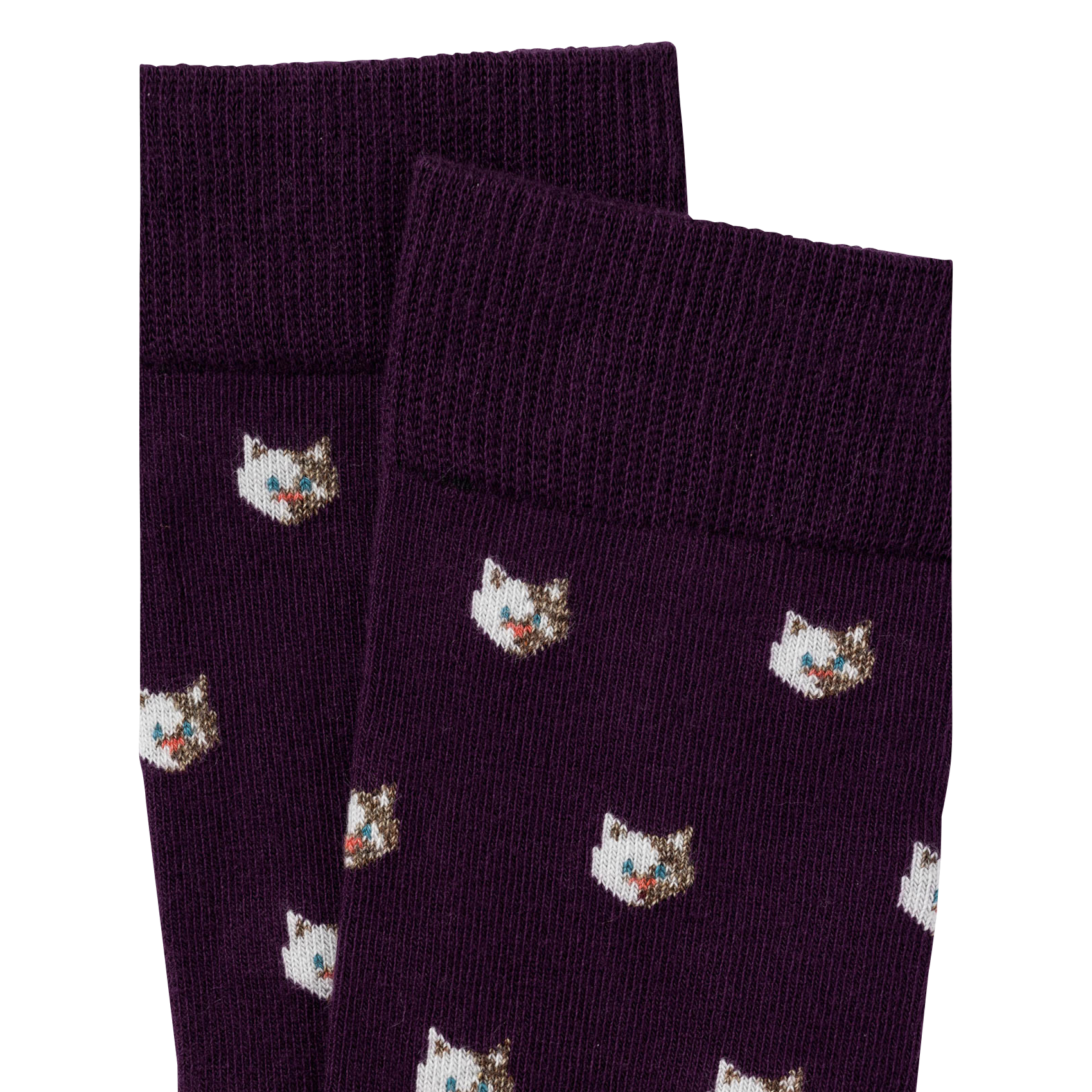 Cotton socks with logo Purple
