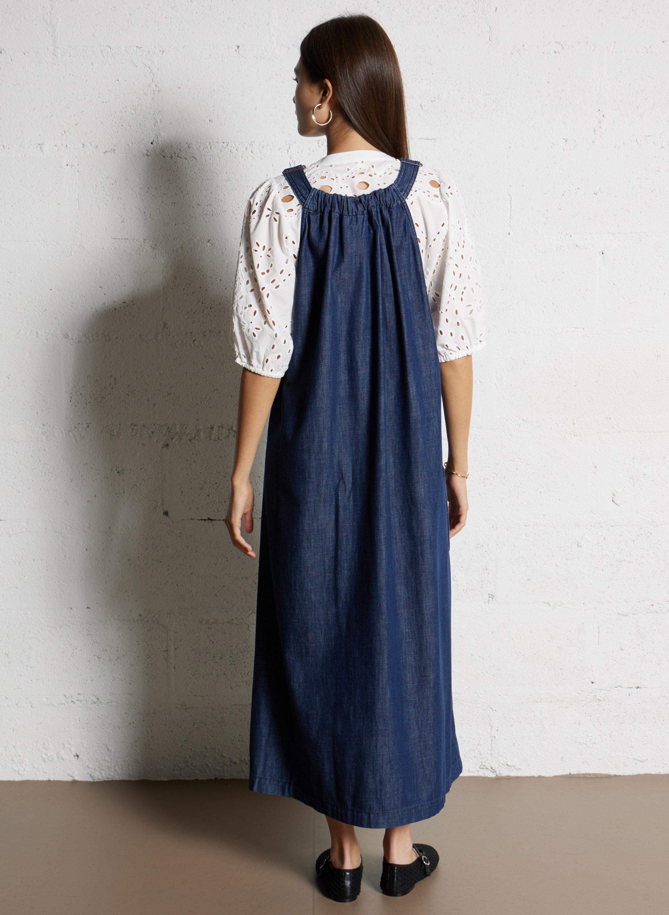 Oversized denim dungaree dress MAX MARA WEEK END Blue