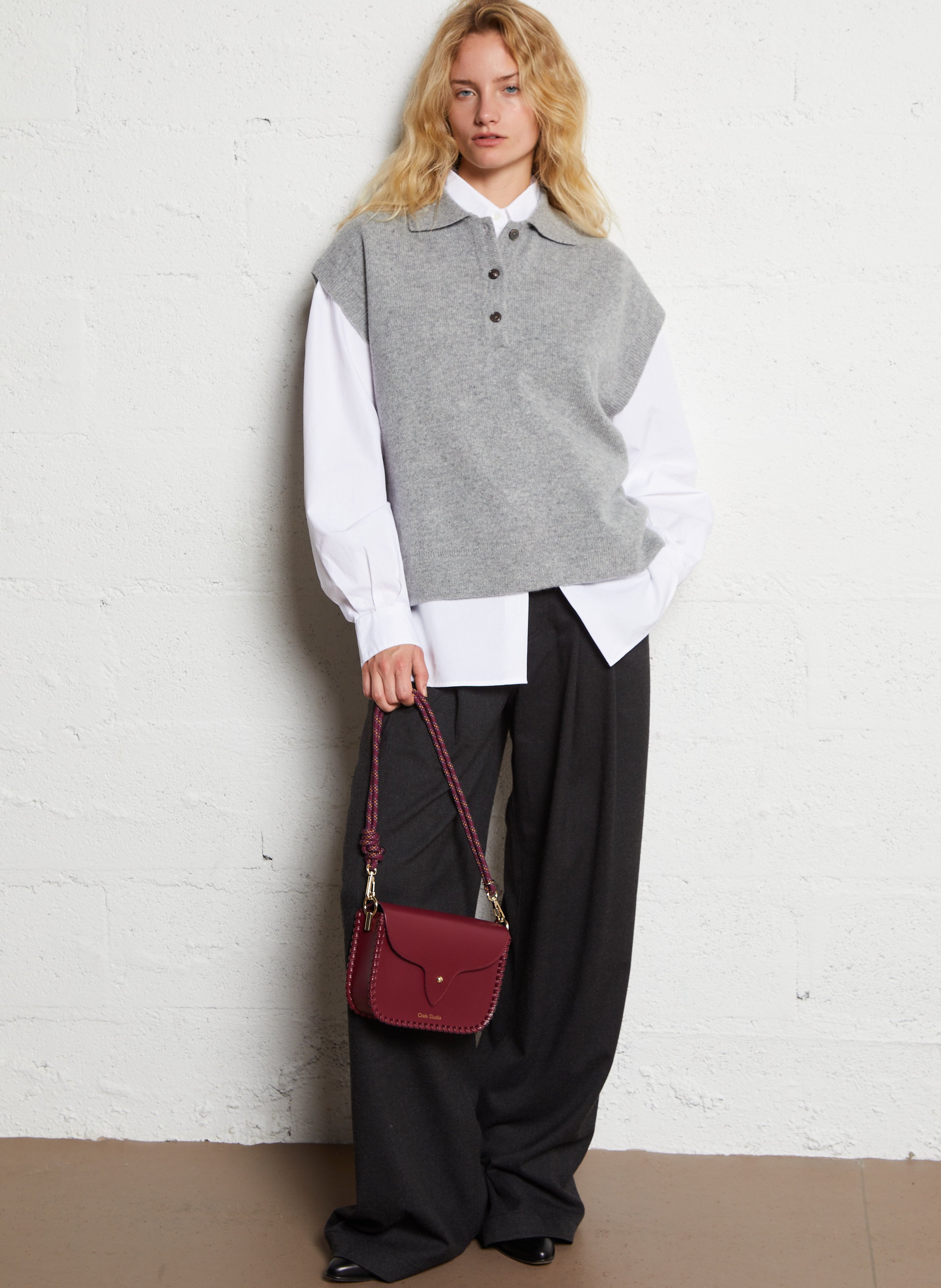 Sac bandoulière en cuir CRAIE STUDIO Violet