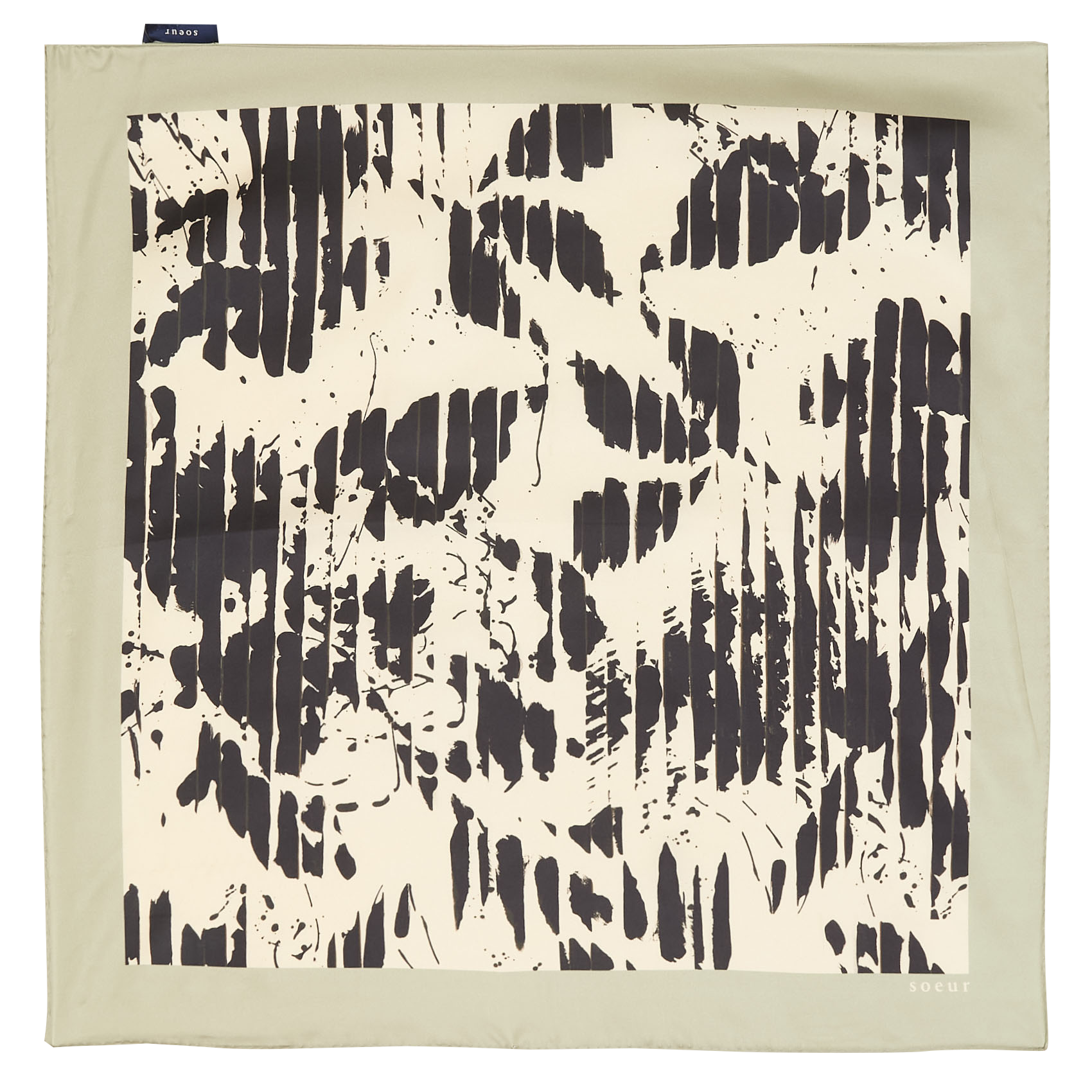 Aclaudie screen-printed silk scarf SOEUR Multicolored