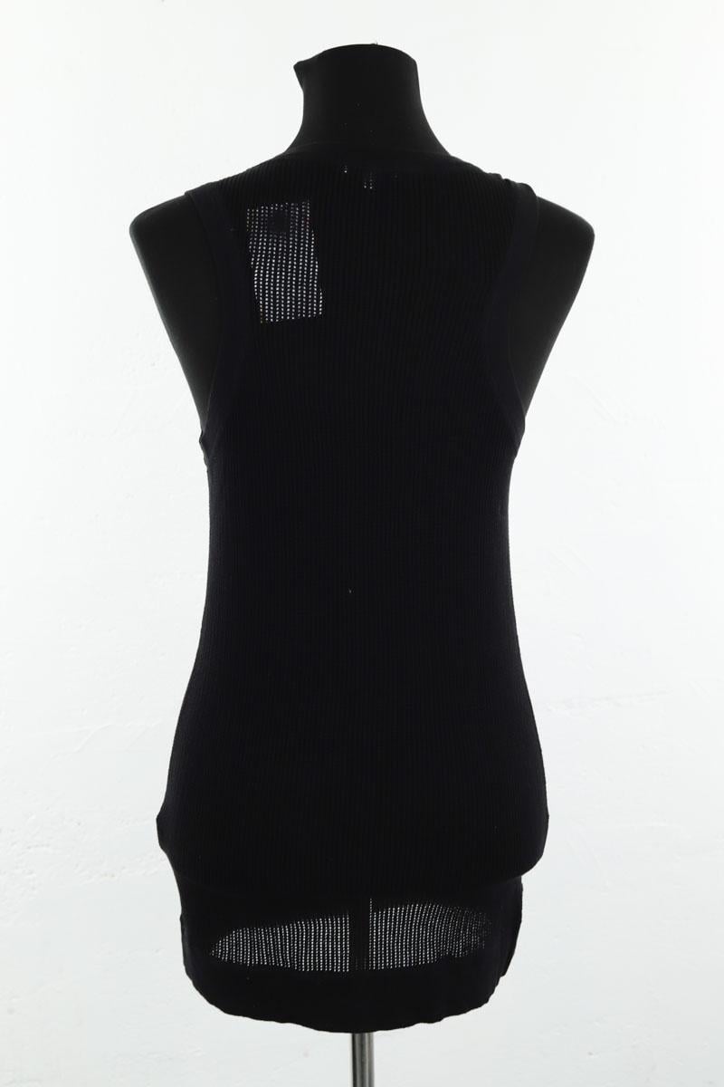 Sleeveless silk top LACOSTE - SECONDE MAIN Black