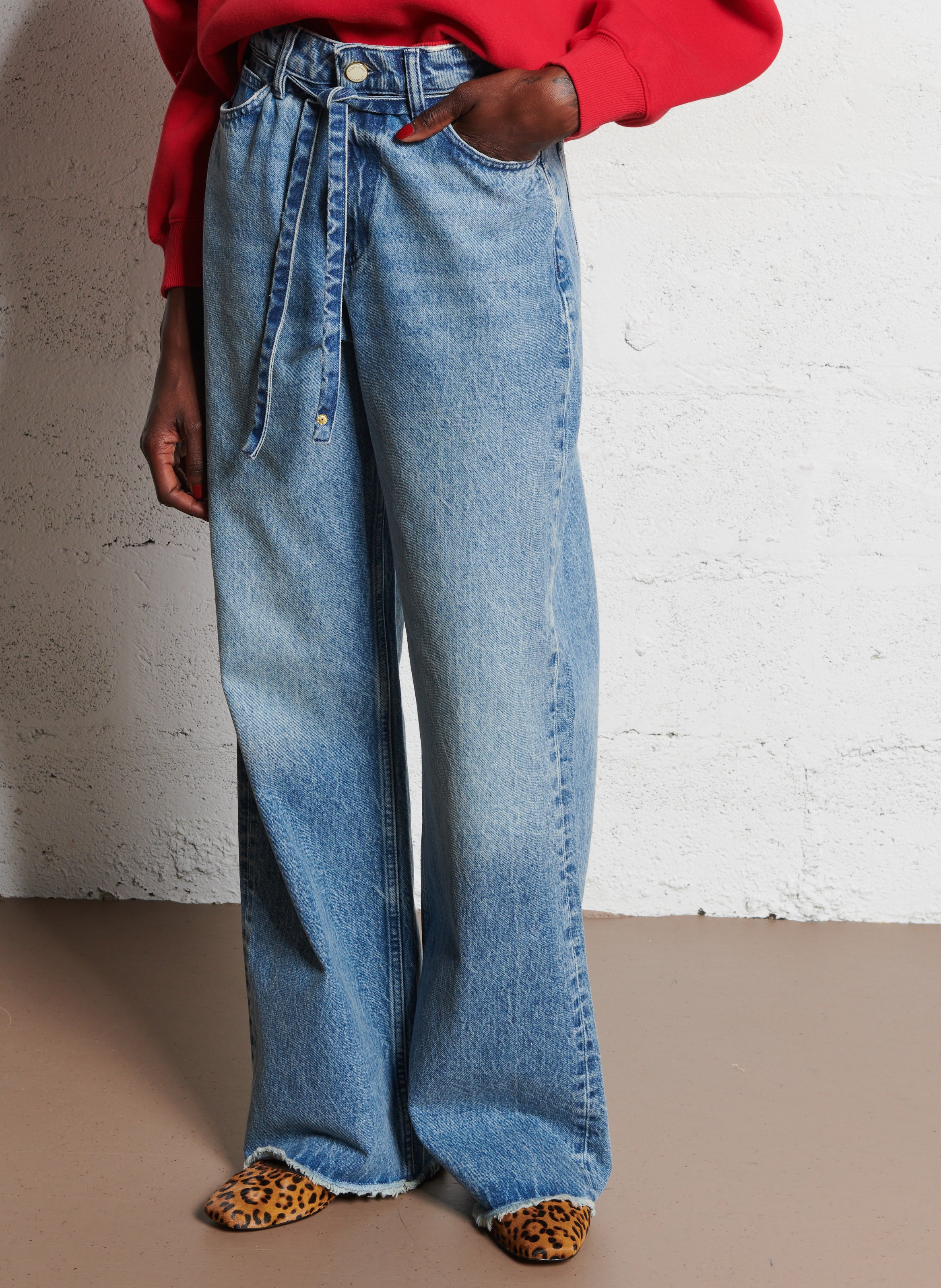Boyfriend Jeans in Stone-Washed-Optik FABIENNE CHAPOT