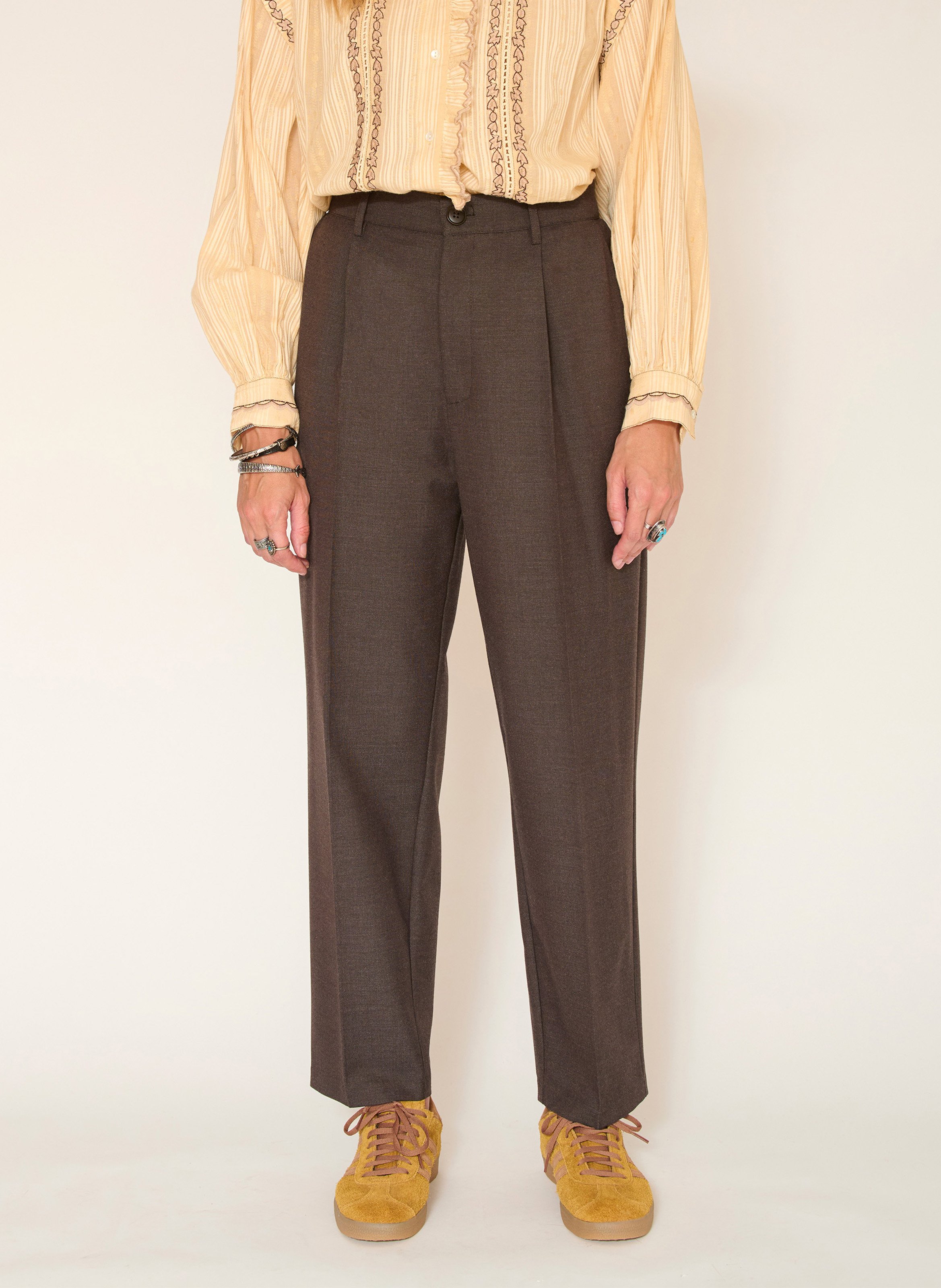 Bundfaltenhose MKT Braun