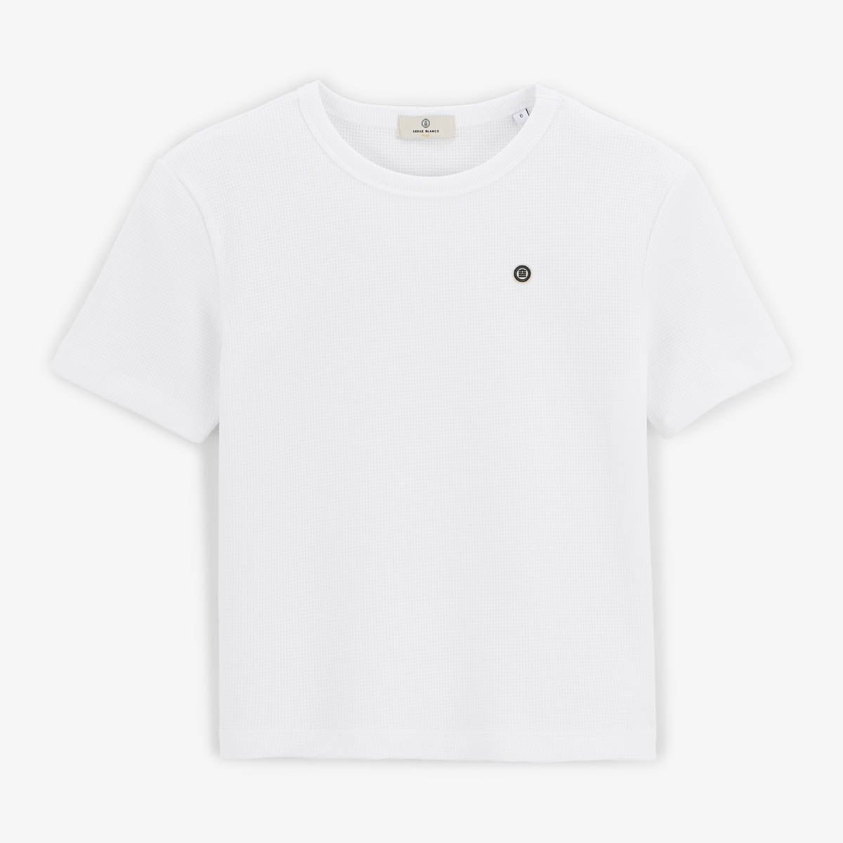 Boy&#039;s short-sleeve cotton T-shirt SERGE BLANCO White