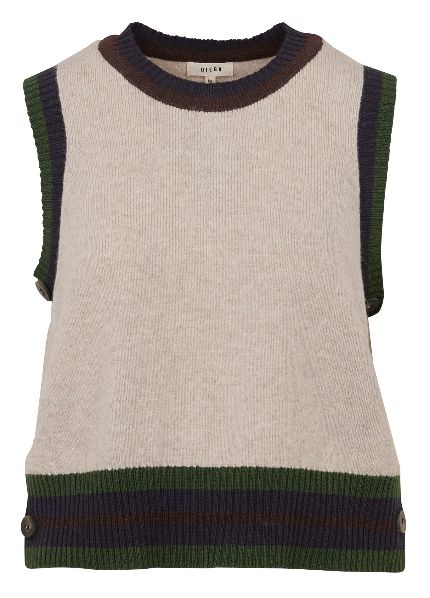 Pull droit col rond en laine DIEGA Beige