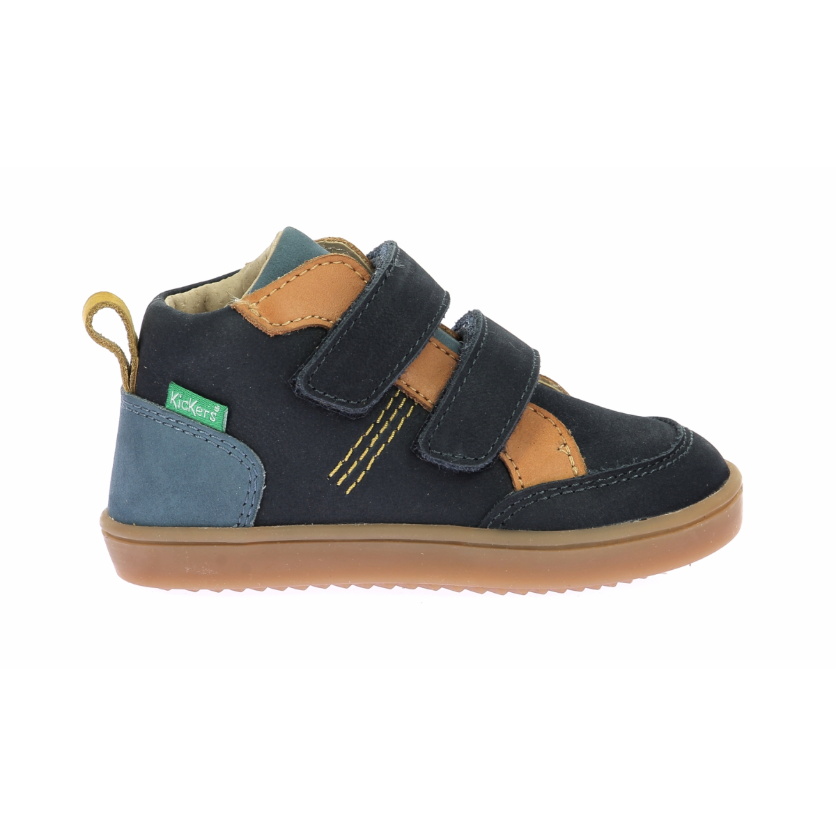 High-top leather sneakers KICKERS Blue