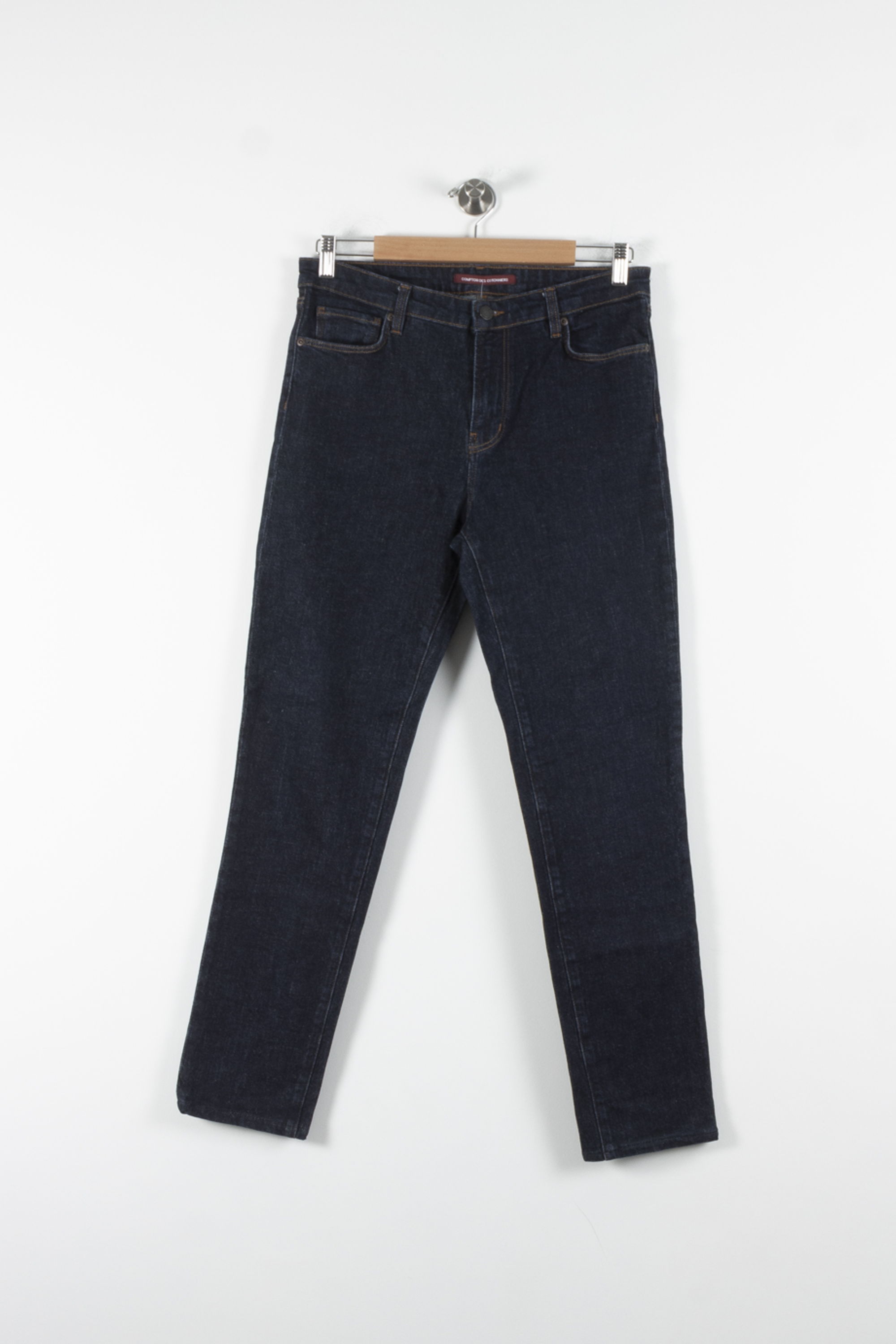 Cropped slim jeans with studs COMPTOIR DES COTONNIERS - Seconde main Blue