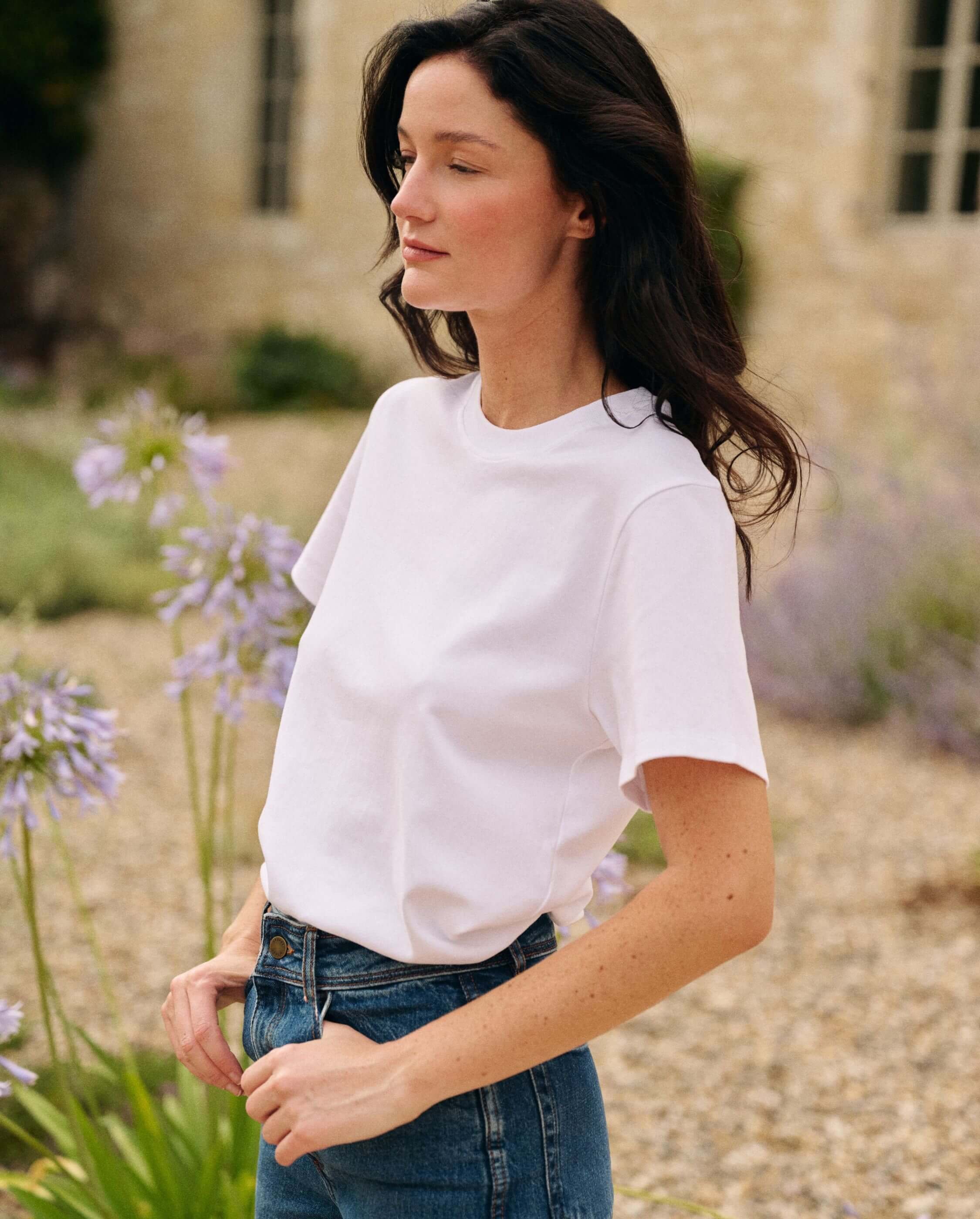 Women's organic cotton t-shirt, white ANGARDE White