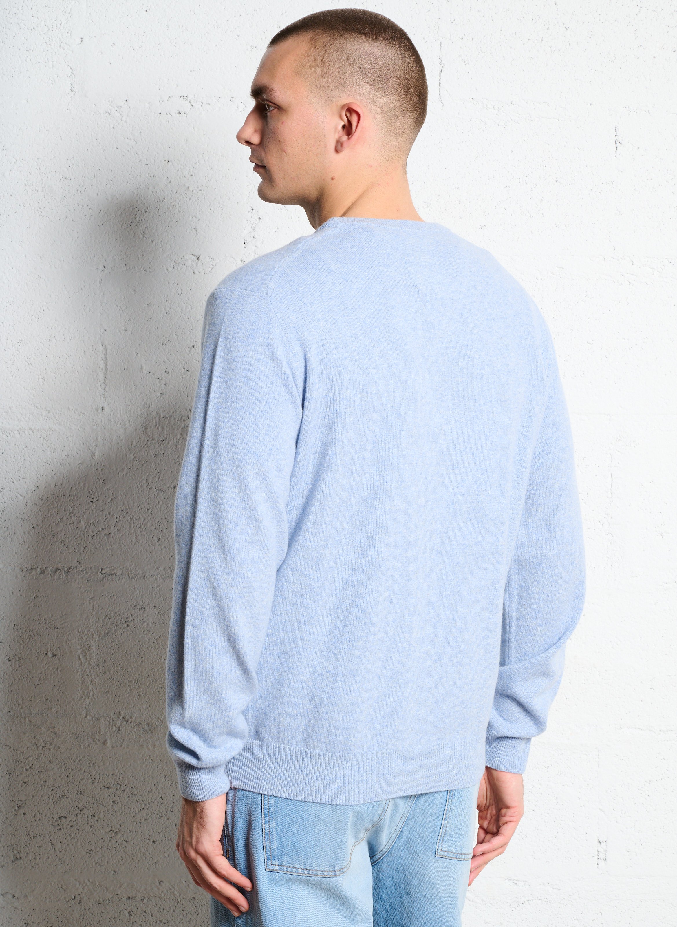 Straight round-neck wool sweater GANT Blue