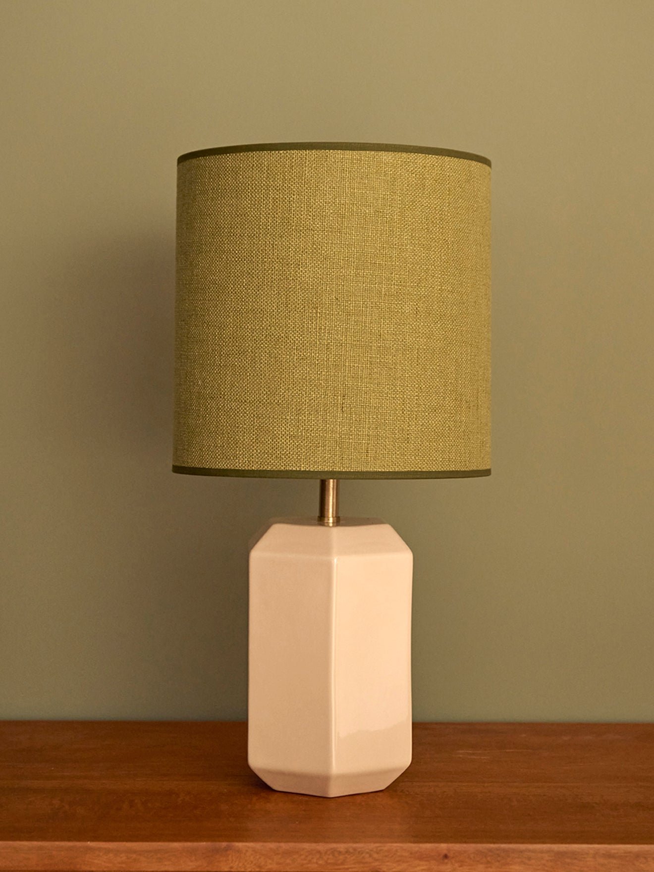 Seventies olive lampshade - small model victory CYRILLUS Green