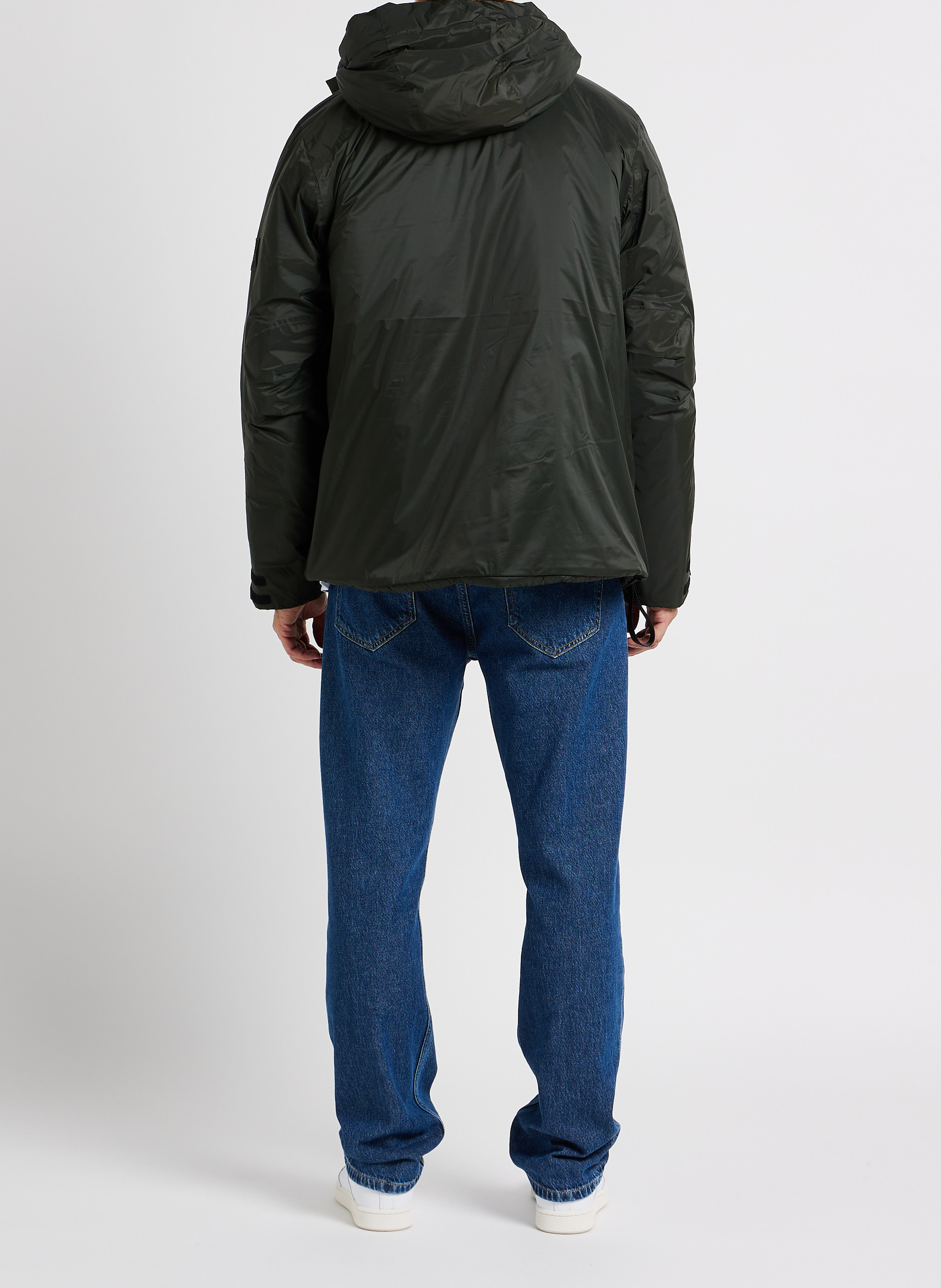 Imperméable col montant à capuche RAINS Vert