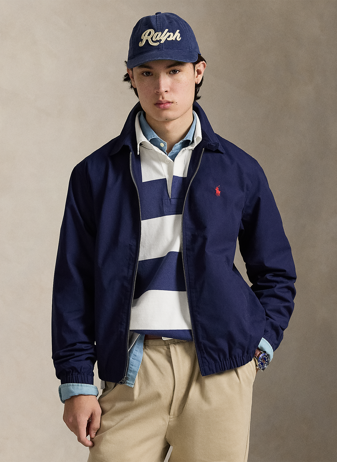 Windbreaker jacket with zip POLO RALPH LAUREN Blue