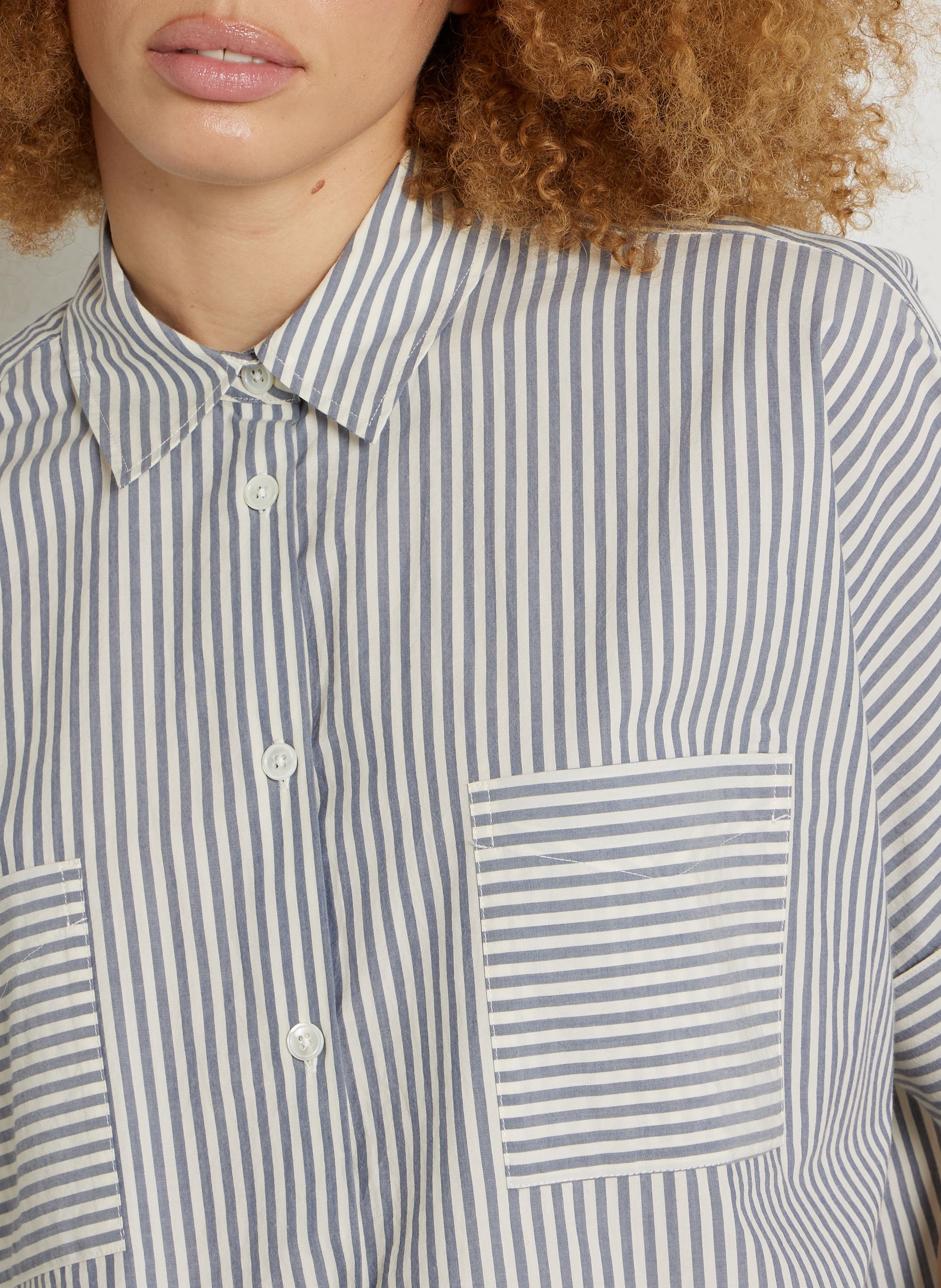 Blouse met klassieke kraag BELLEROSE Gestreepte