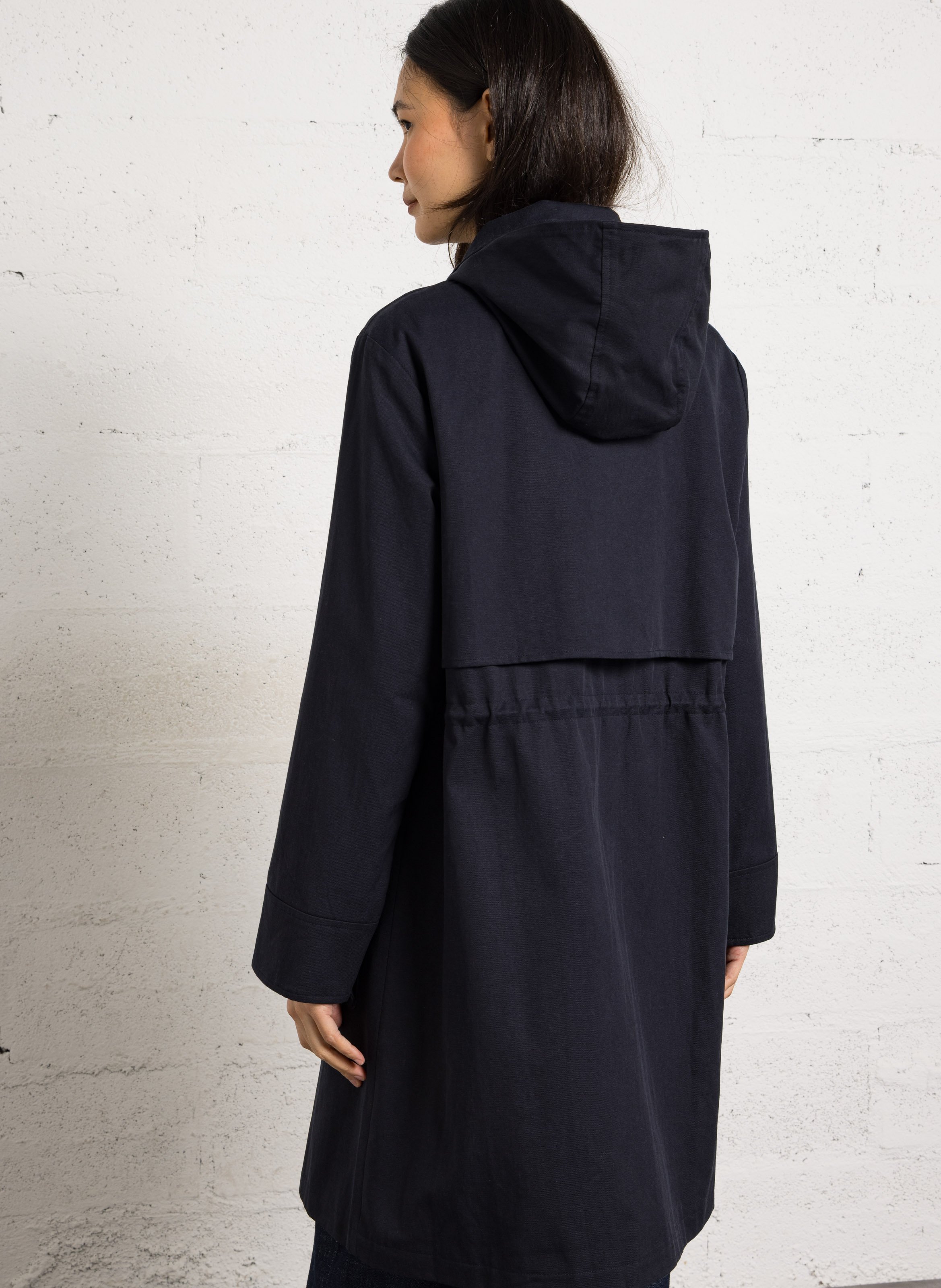 Parka col classique en coton mélangé LA PETITE ETOILE Bleu