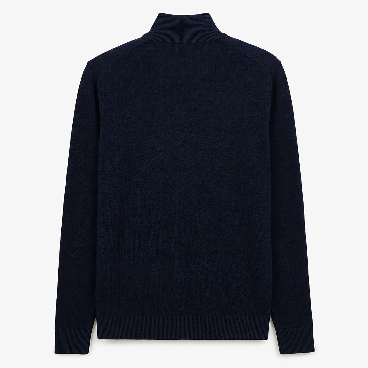 Cotton and wool sweater with zip-up neck SERGE BLANCO Blue