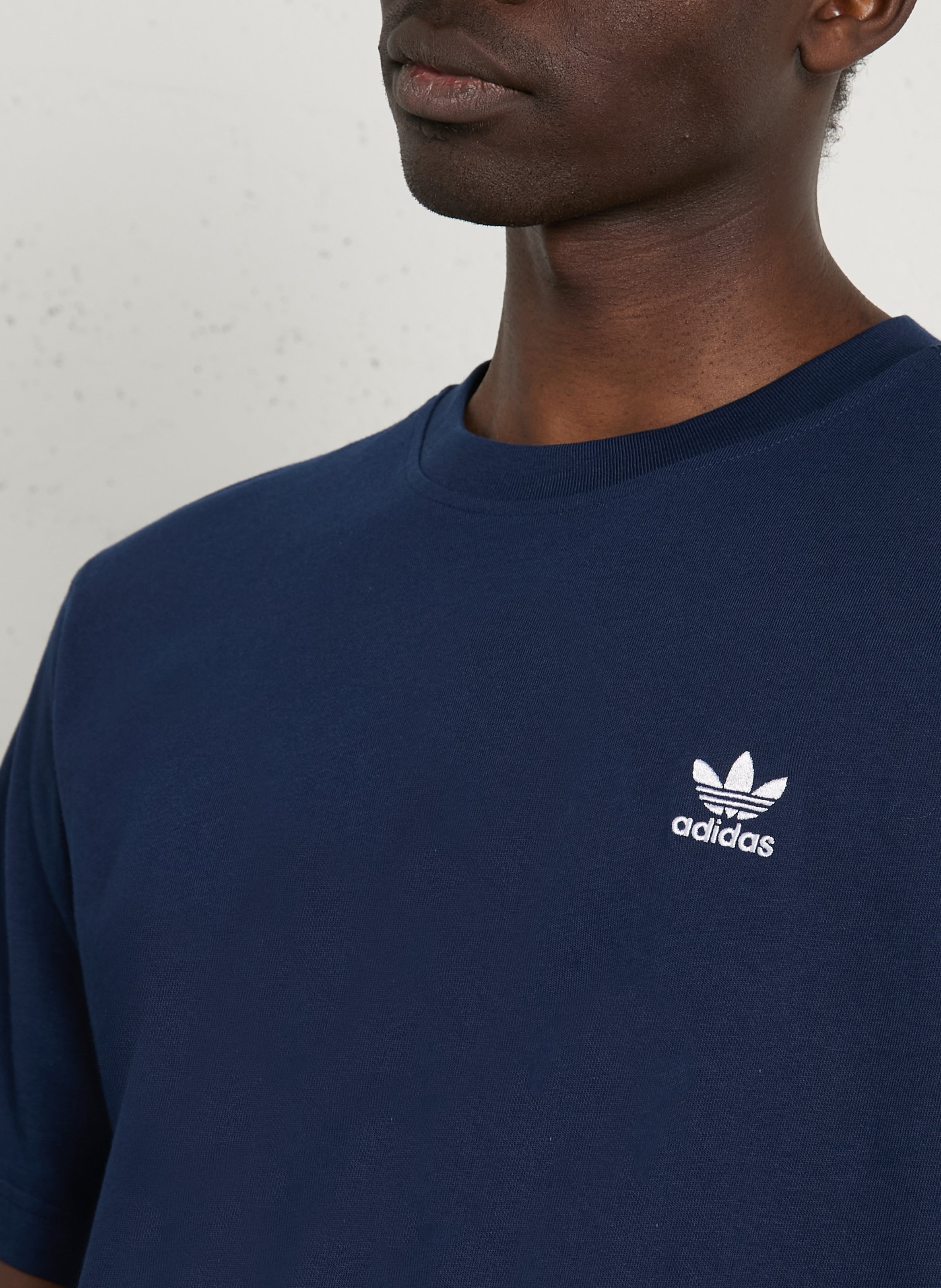 Baumwoll-Pullover mit Rundhalsausschnitt ADIDAS Blau