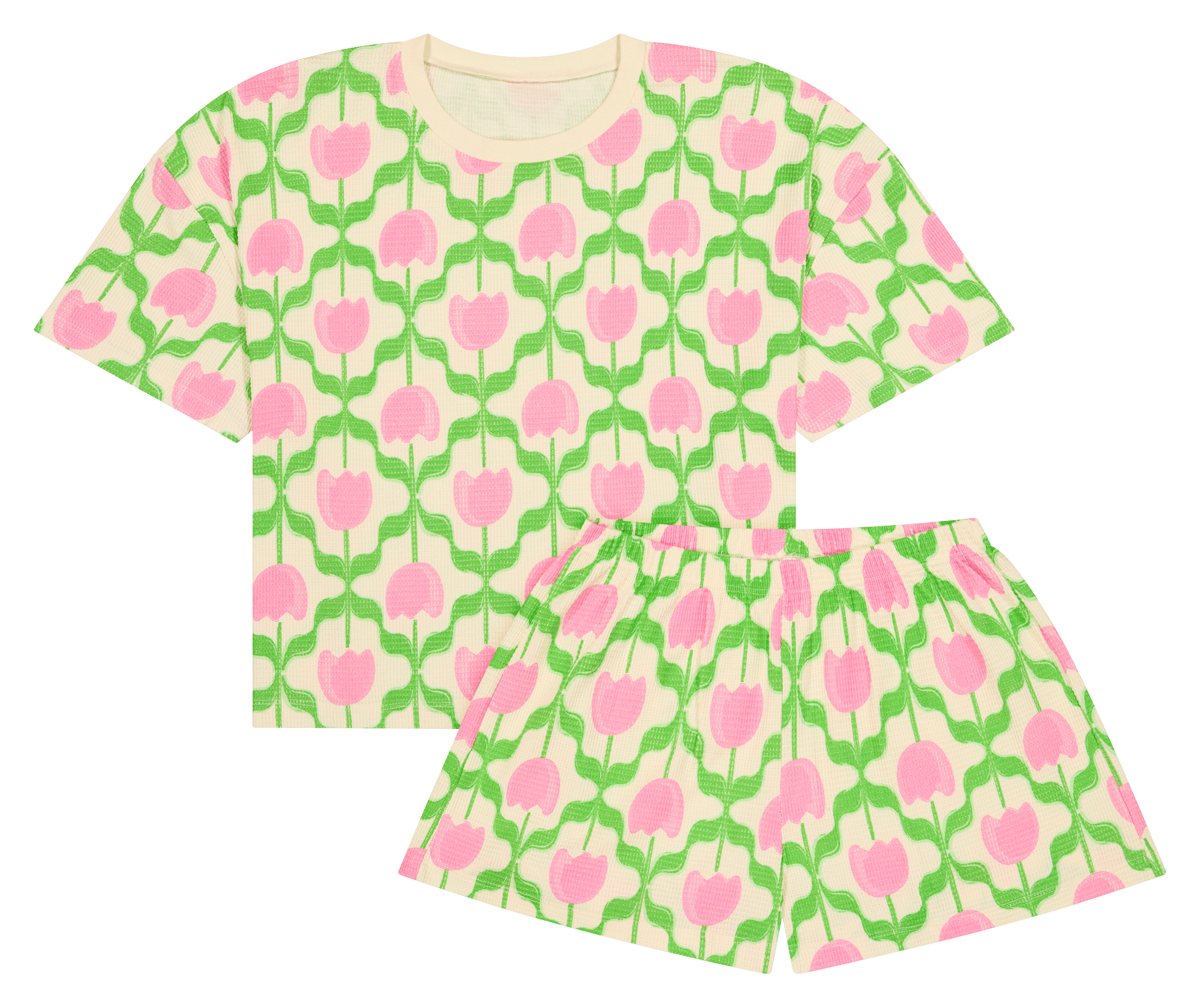 Pyjama short oversize imprimé WE ARE JOLIES Rose