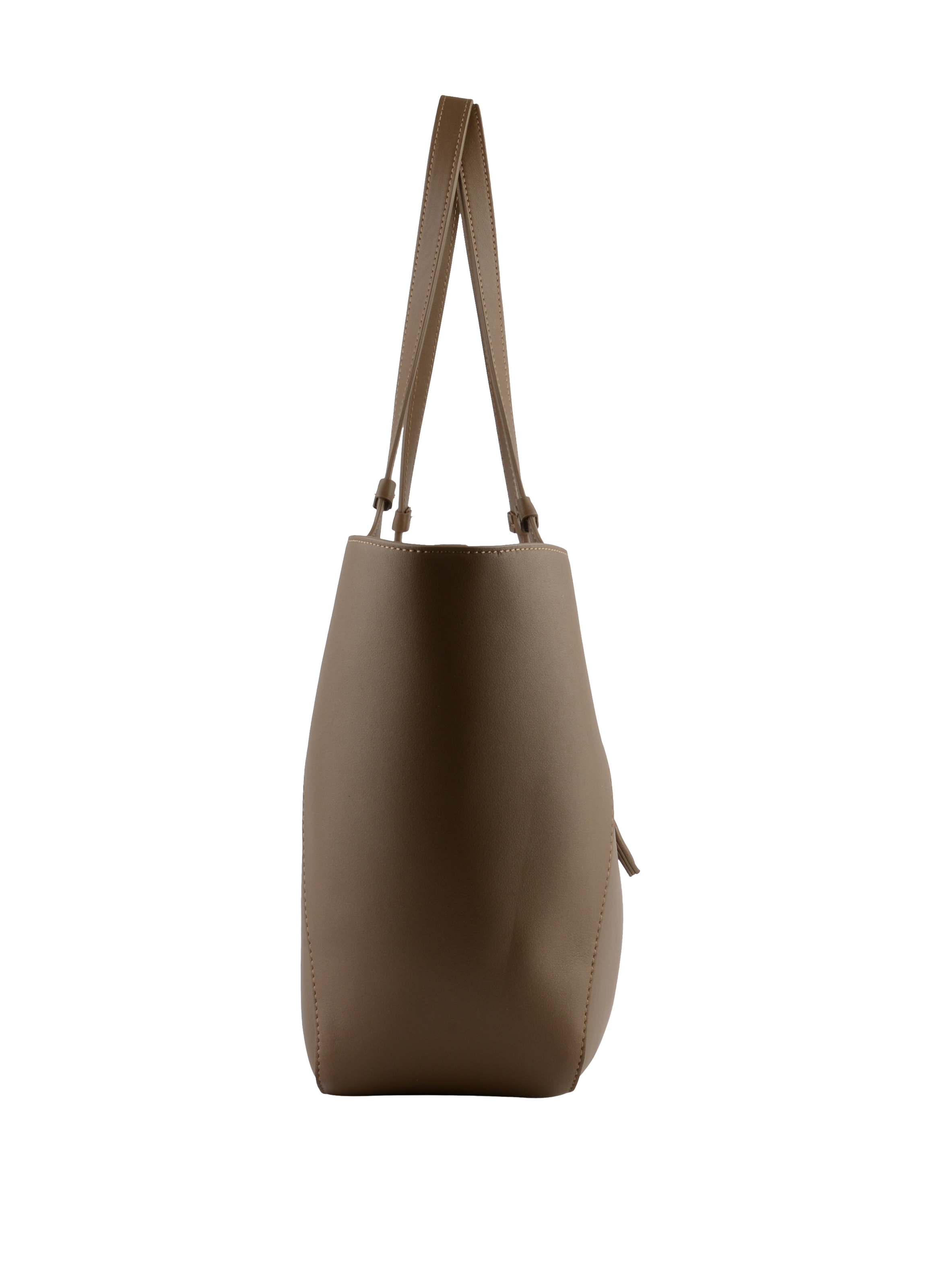 Calfskin leather shoulder bag Beige
