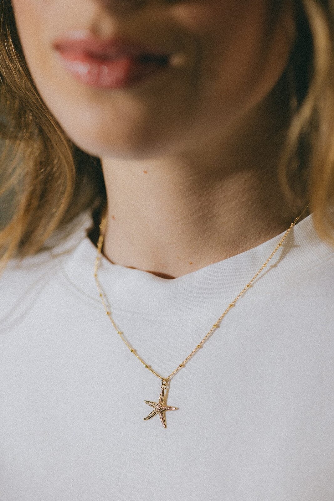 Silver-plated star necklace MONSIEUR SIMONE Silver