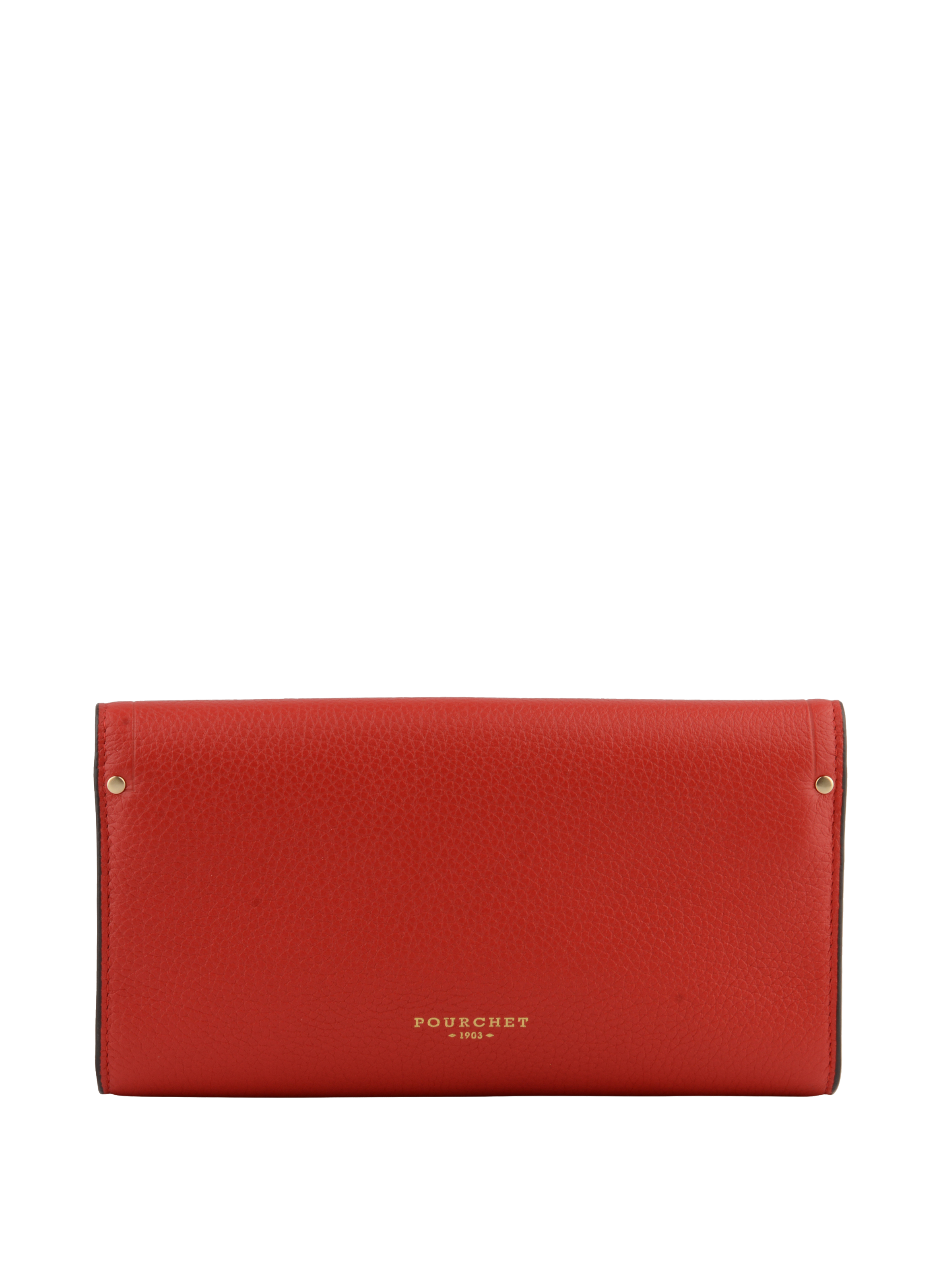 Calfskin leather shoulder bag Red