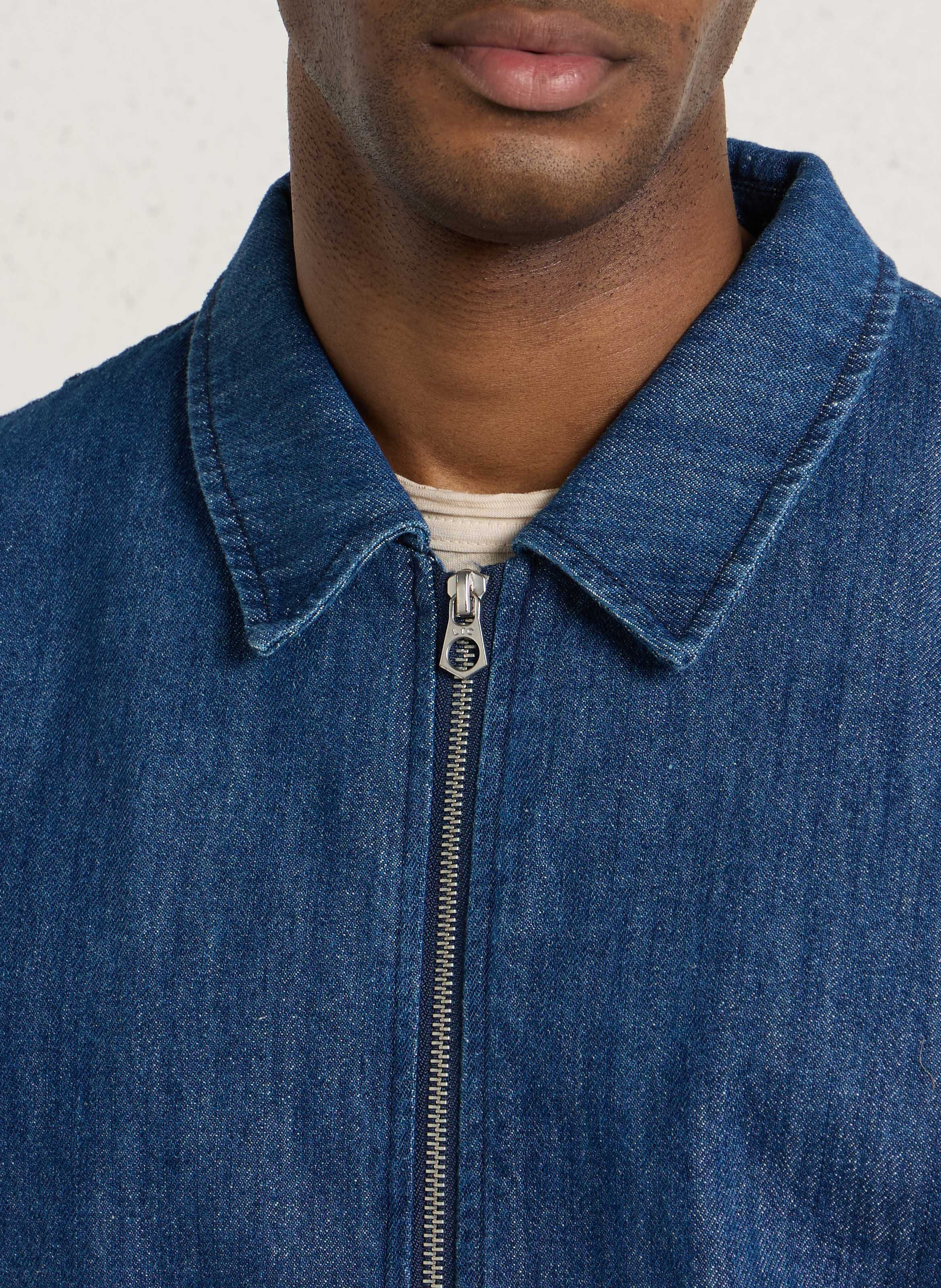 Jeansjacke mit klassischem Kragen LE TEMPS DES CERISES Blau