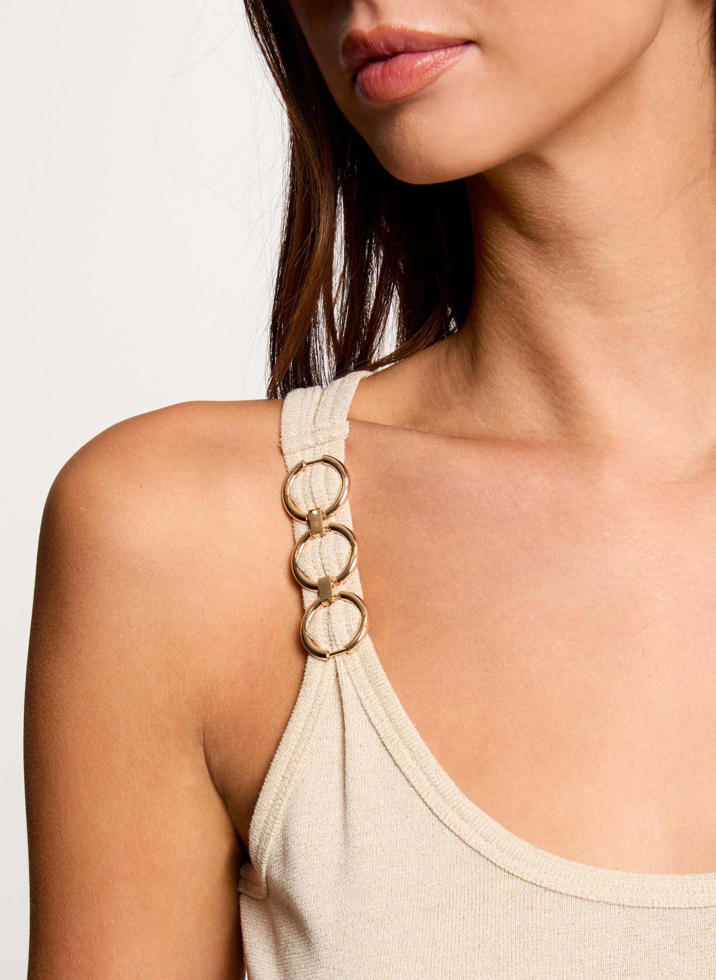 Débardeur col rond MORGAN Beige