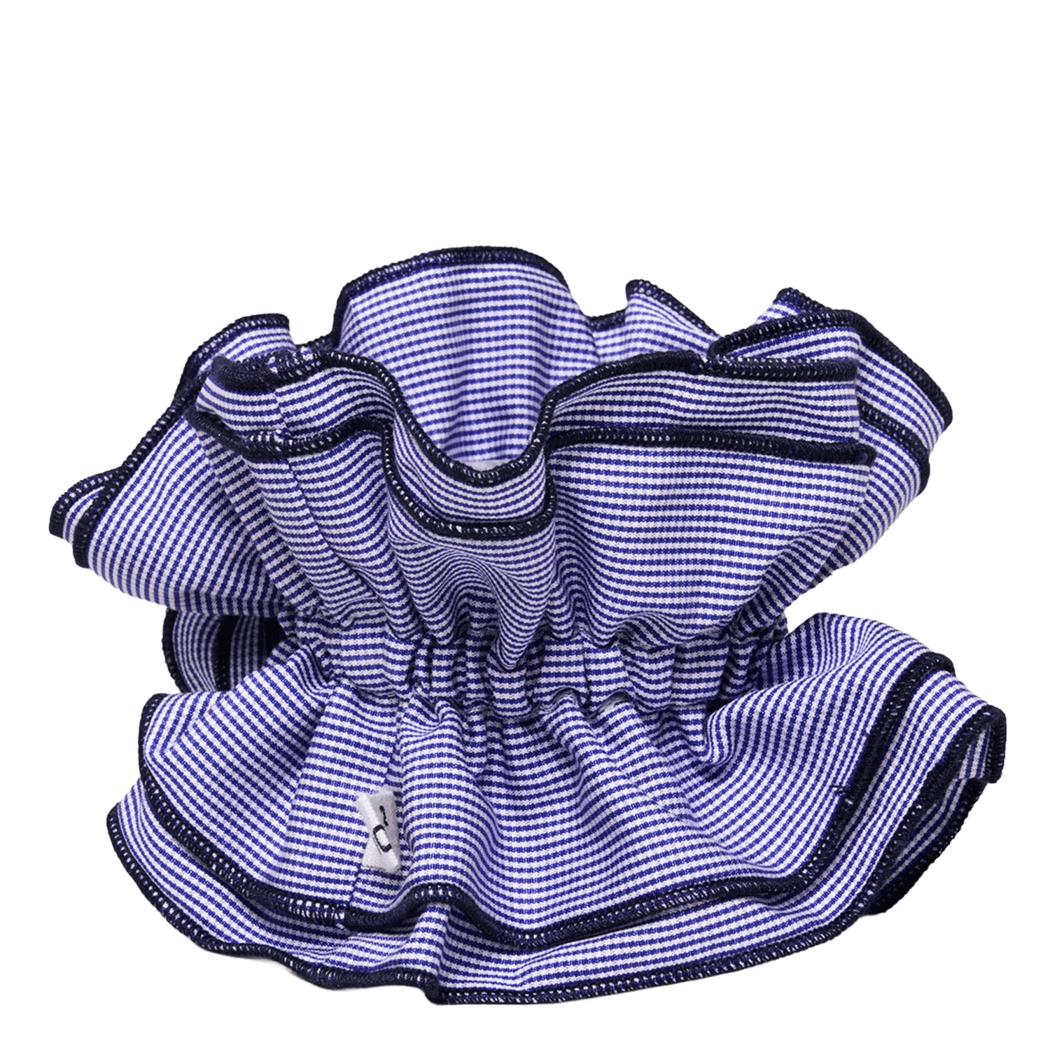 Printed cotton scrunchie CHOU AU CARRE Blue