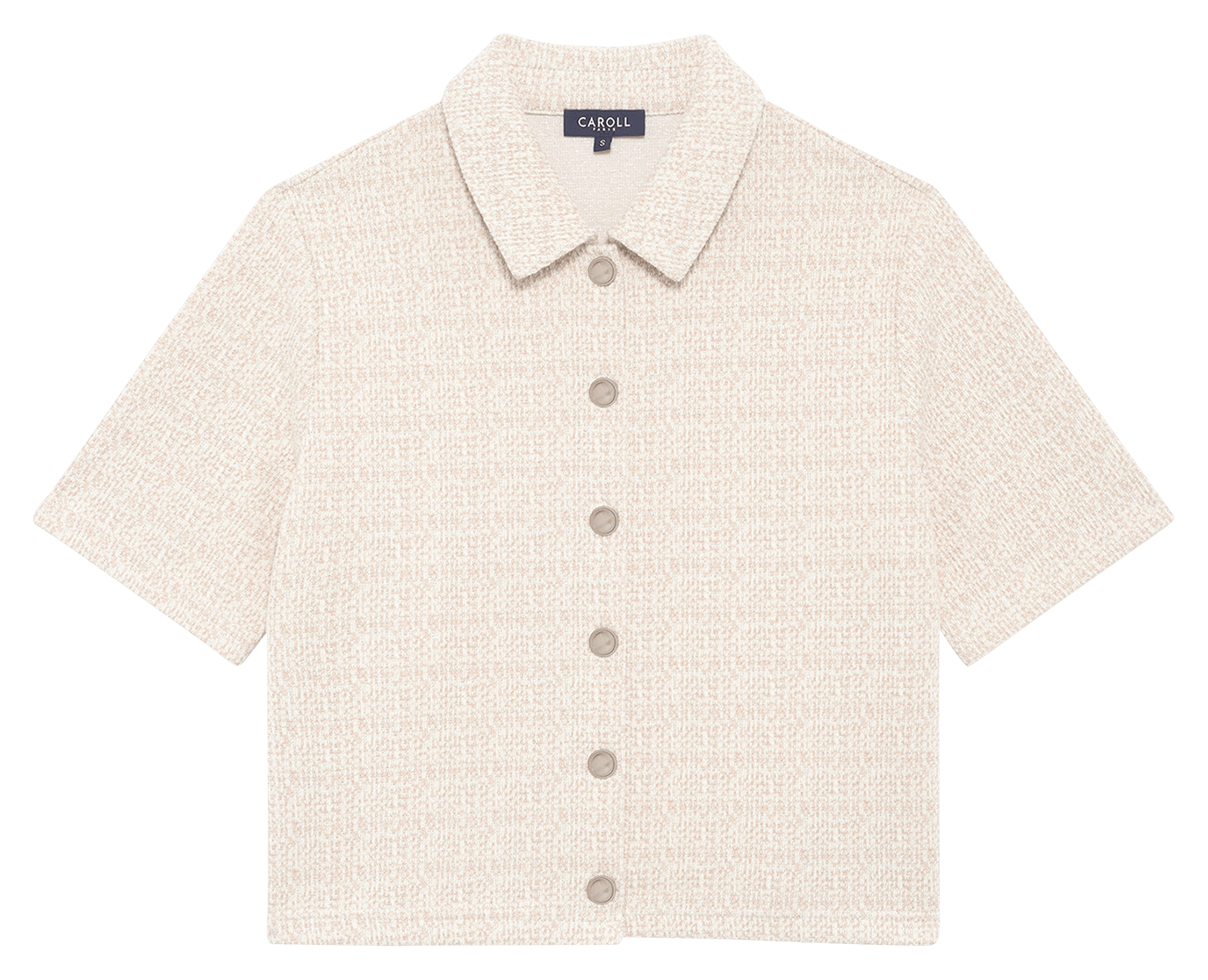 Chemise col classique CAROLL Beige