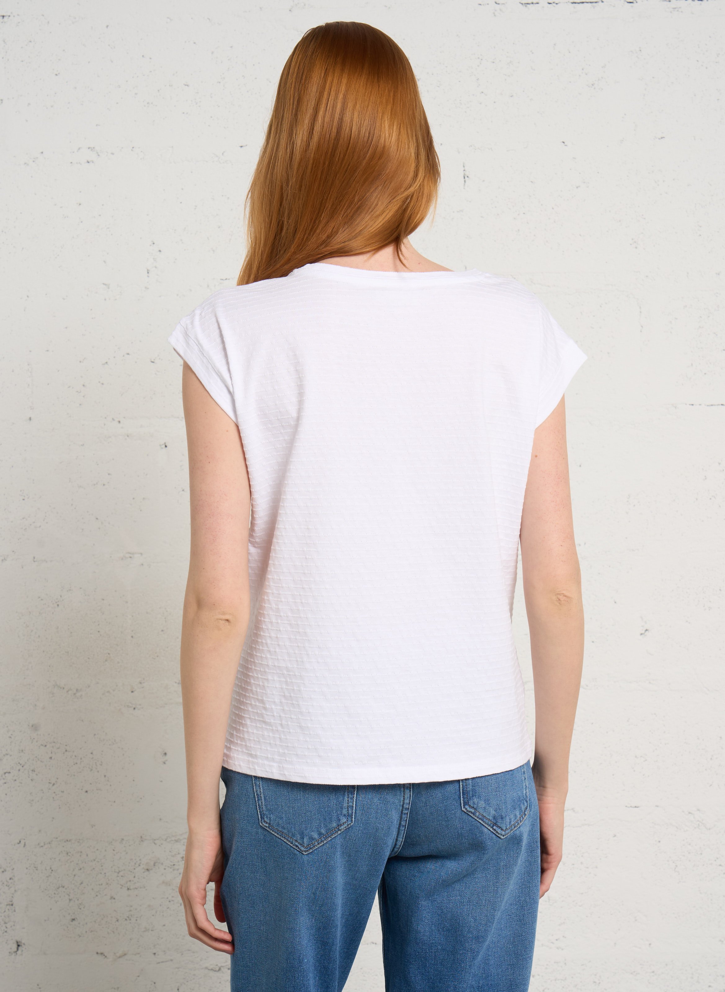 Katoenen, oversized T-shirt  MAISON 123 Wit