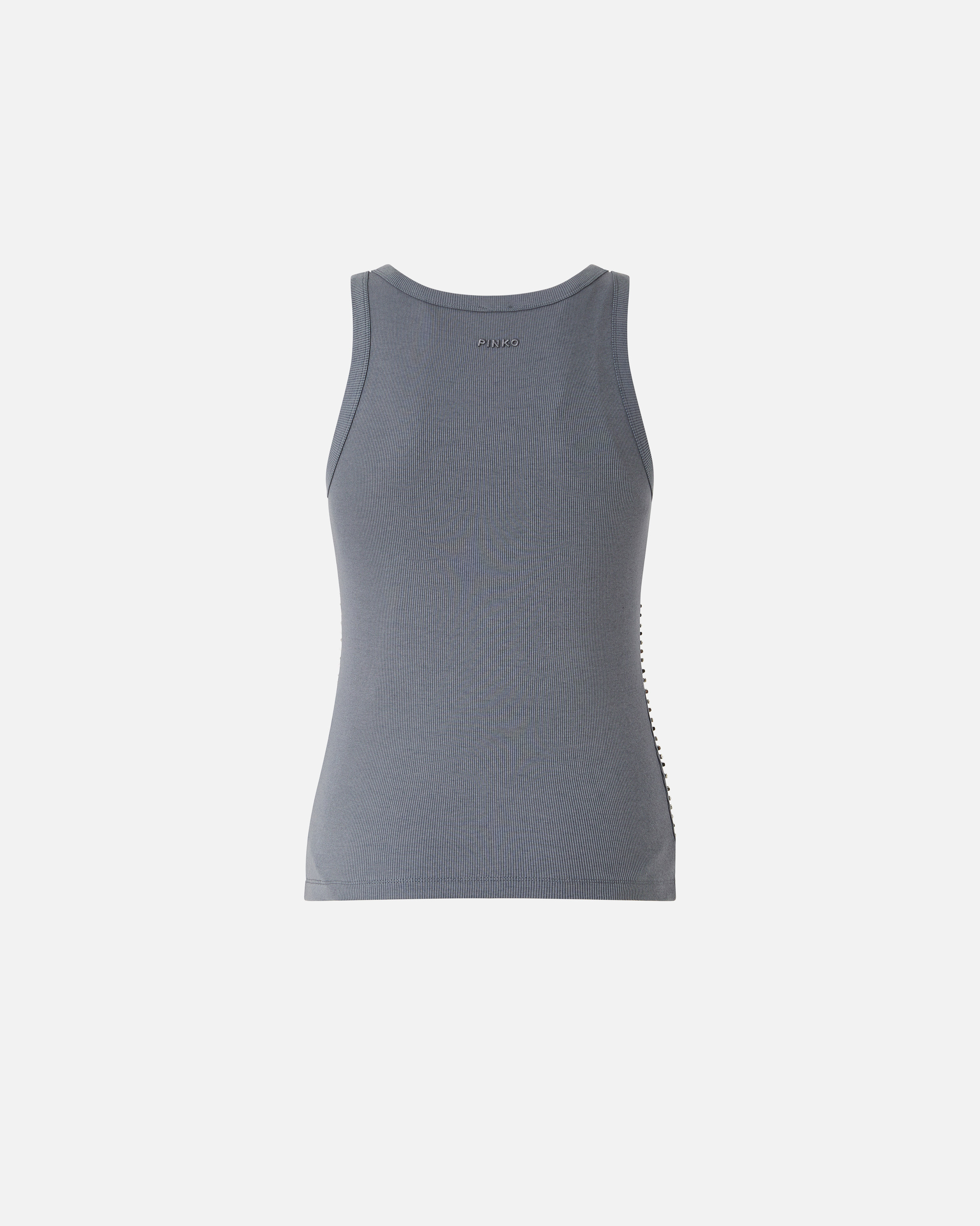 Jeweled tank top PINKO Grey