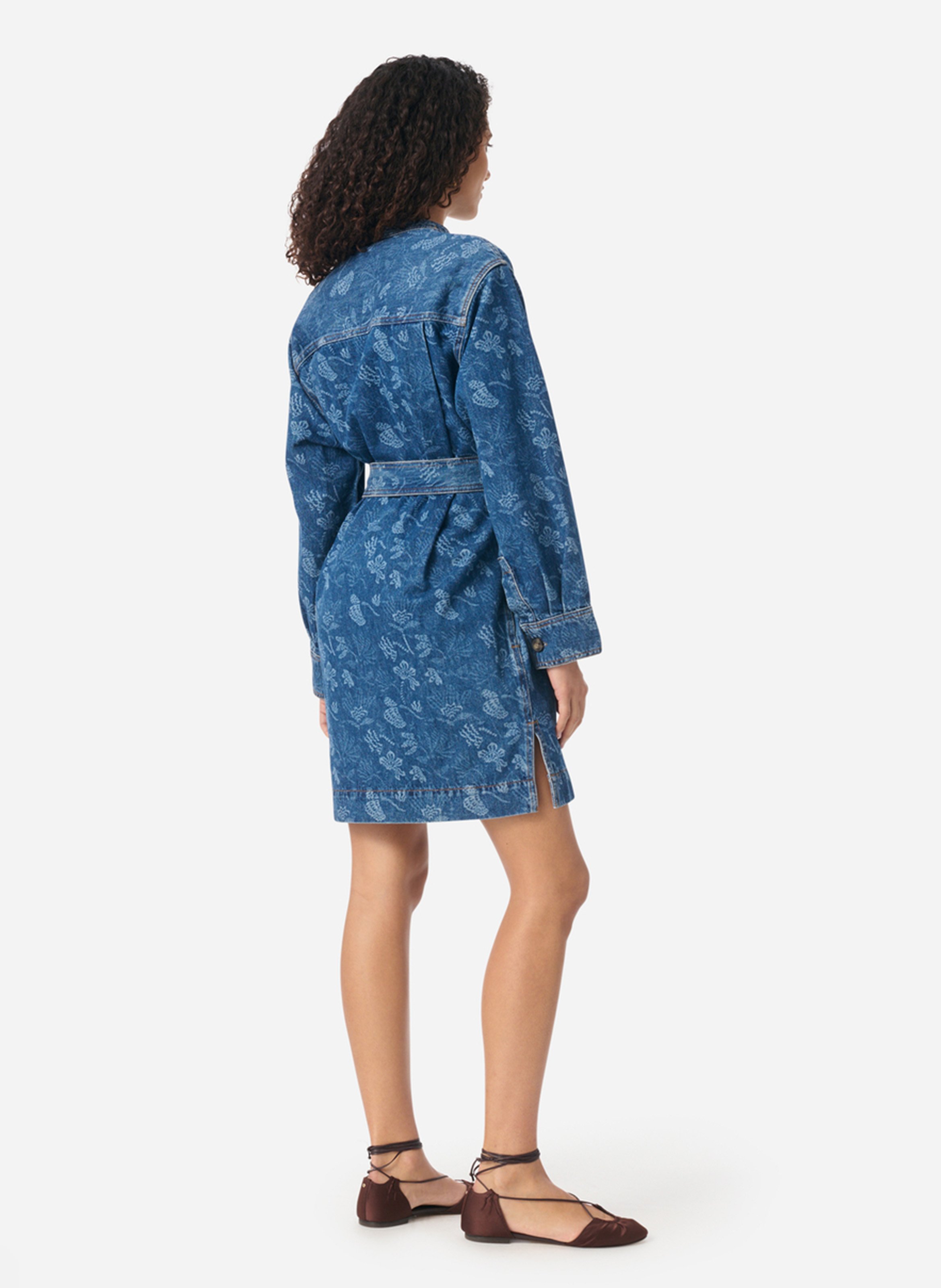 Bedrucktes Kurzkleid mit Rundhalsausschnitt VANESSA BRUNO Mehrfarbig