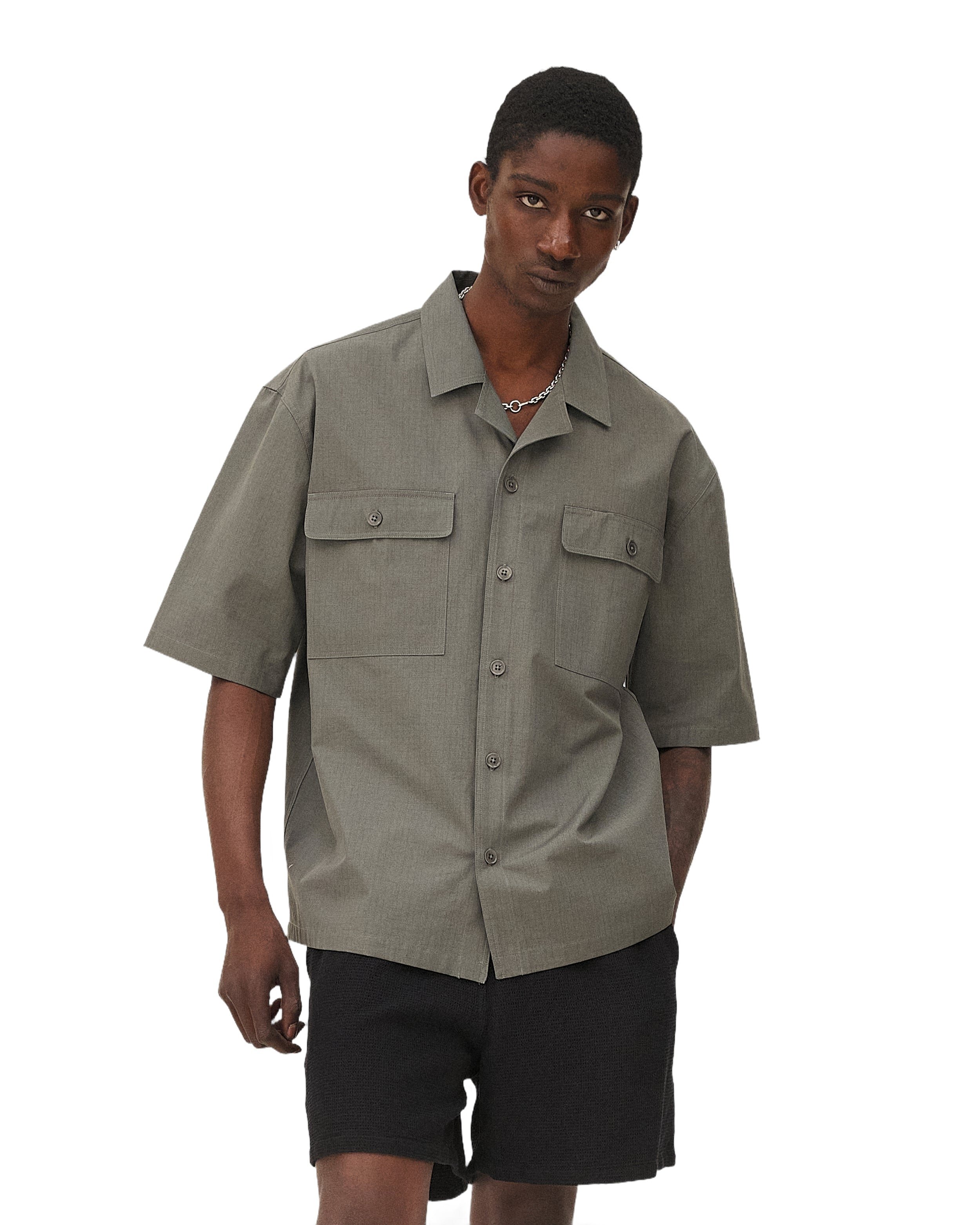 Chemise utilitaire borneo army green Noyoco Vert