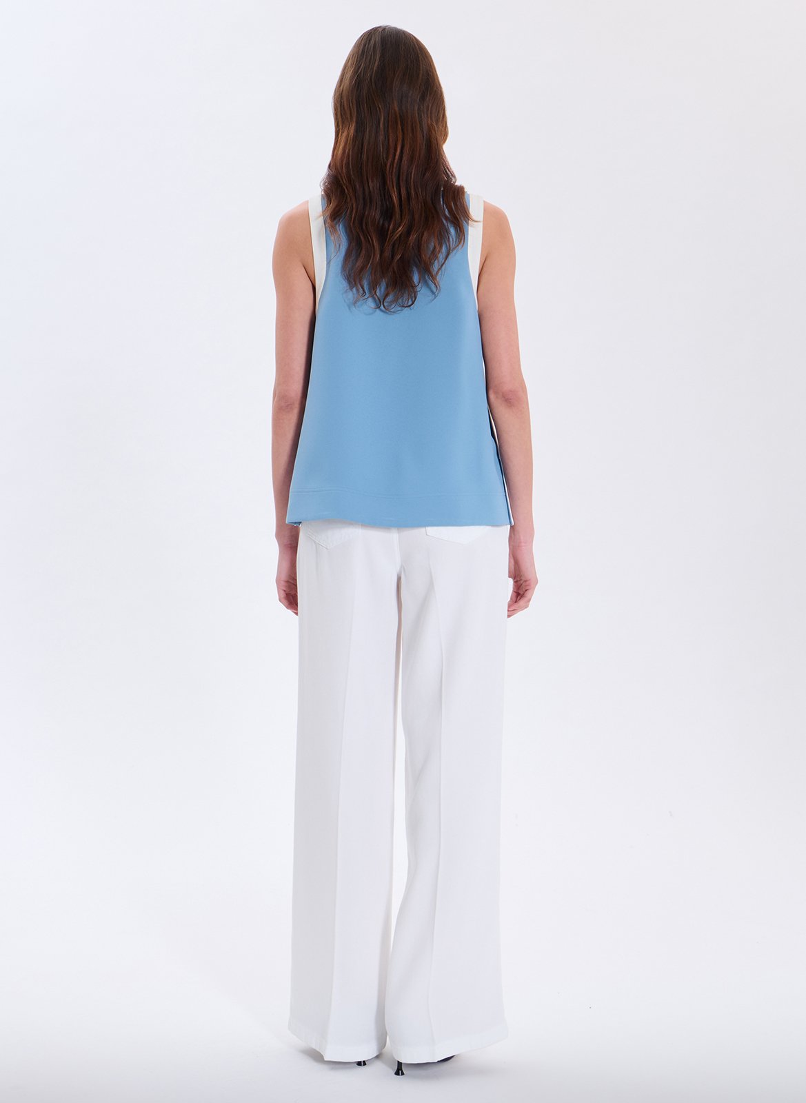 Oversize-Top mit Rundhalsausschnitt ZAPA Blau