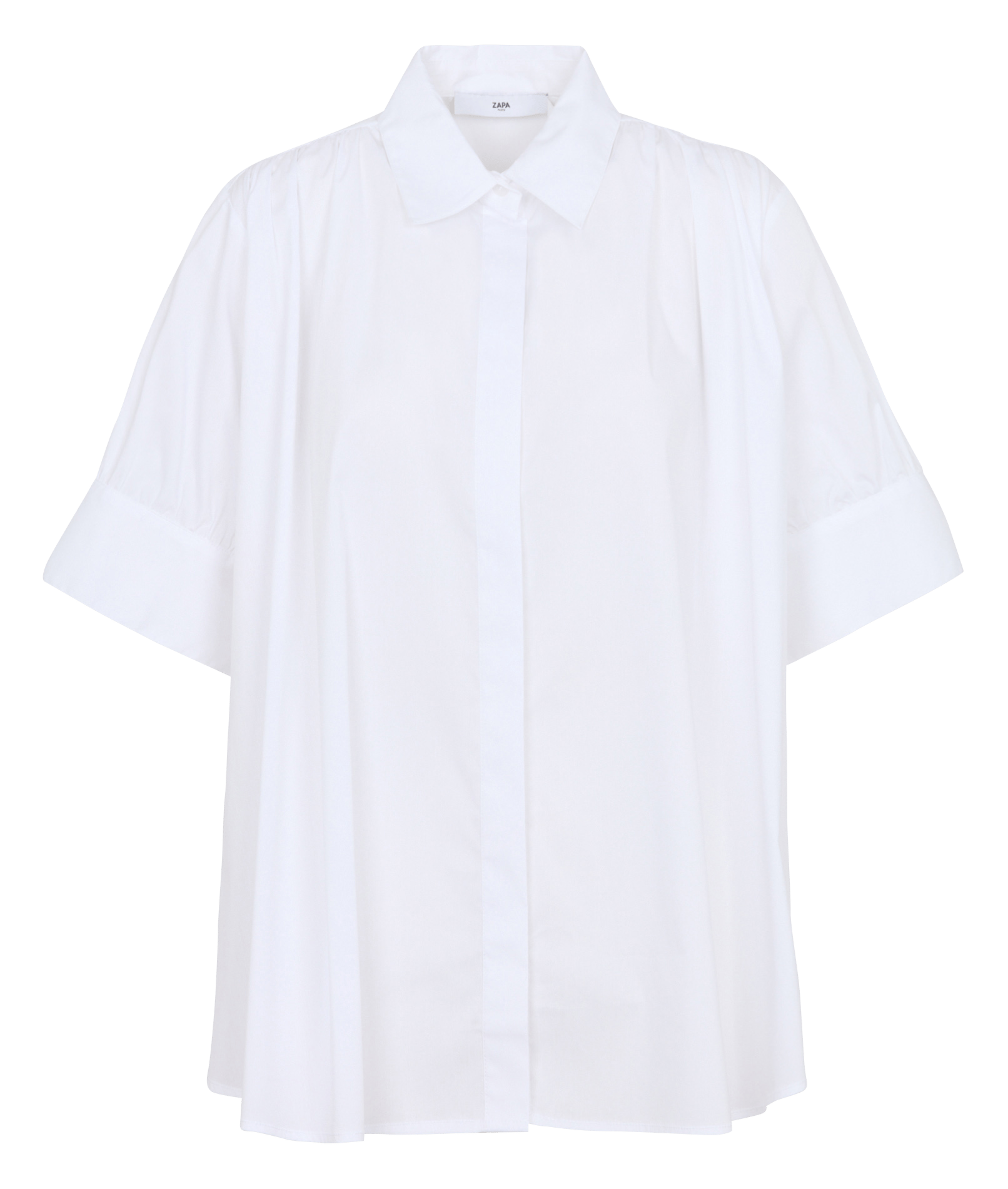 Chemise col classique en coton mélangé ZAPA Blanc