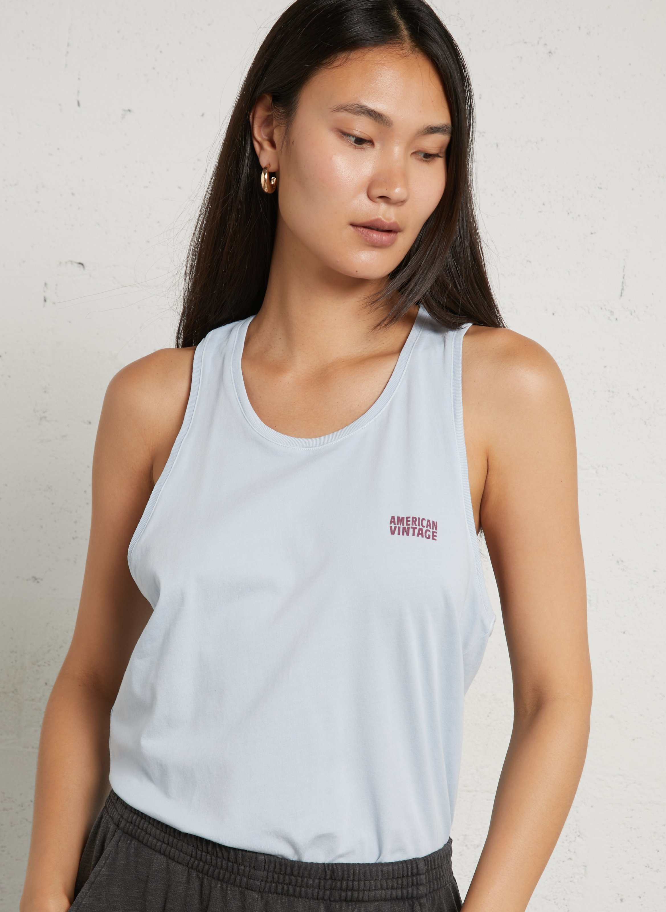 Ärmelloses Top mit Rundhalsausschnitt AMERICAN VINTAGE Blau
