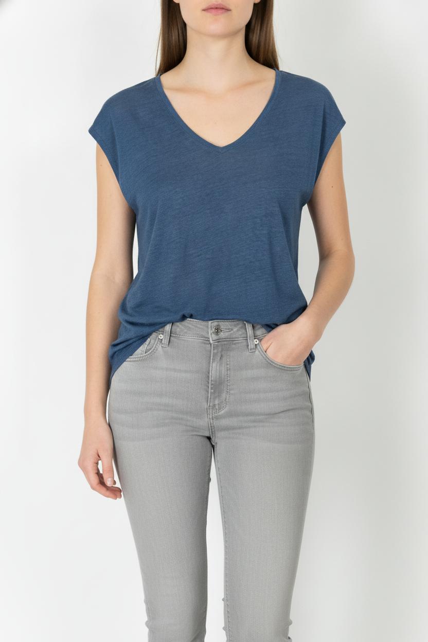 Top & tank top MAJESTIC FILATURES - SECONDE MAIN Blue