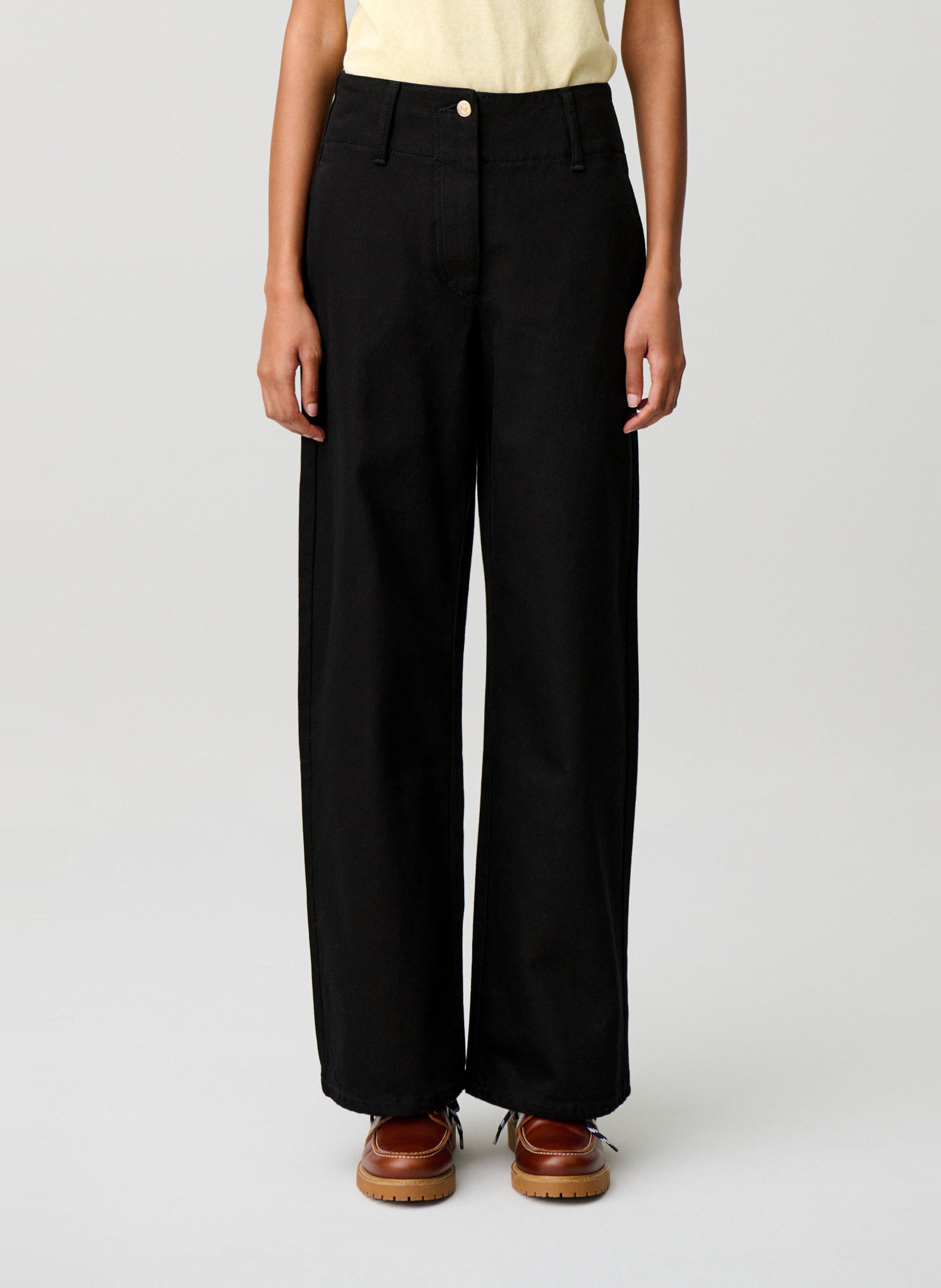 Jean large en coton CLAUDIE PIERLOT Noir