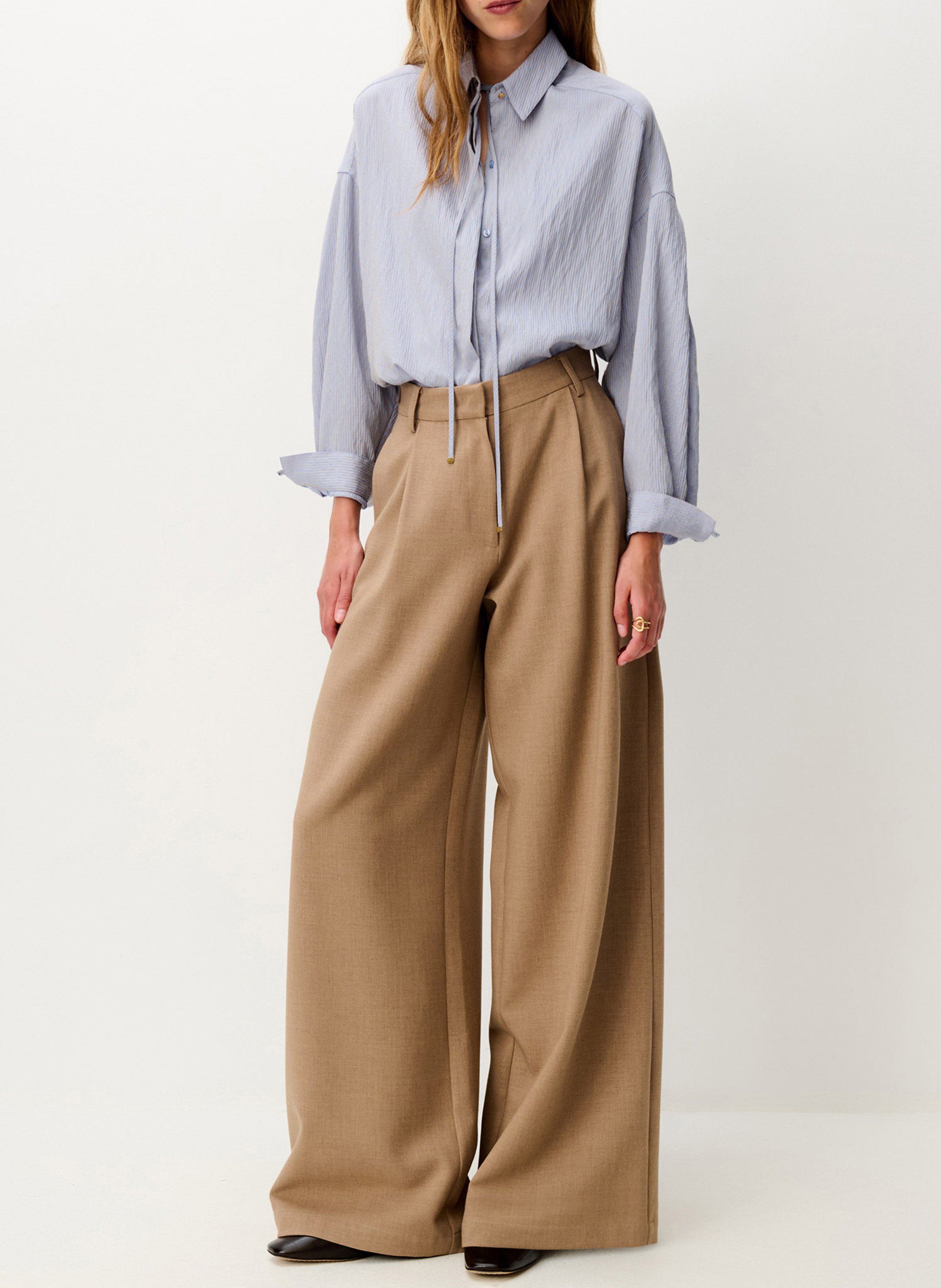 Straight shirt with classic collar SESSUN Blue