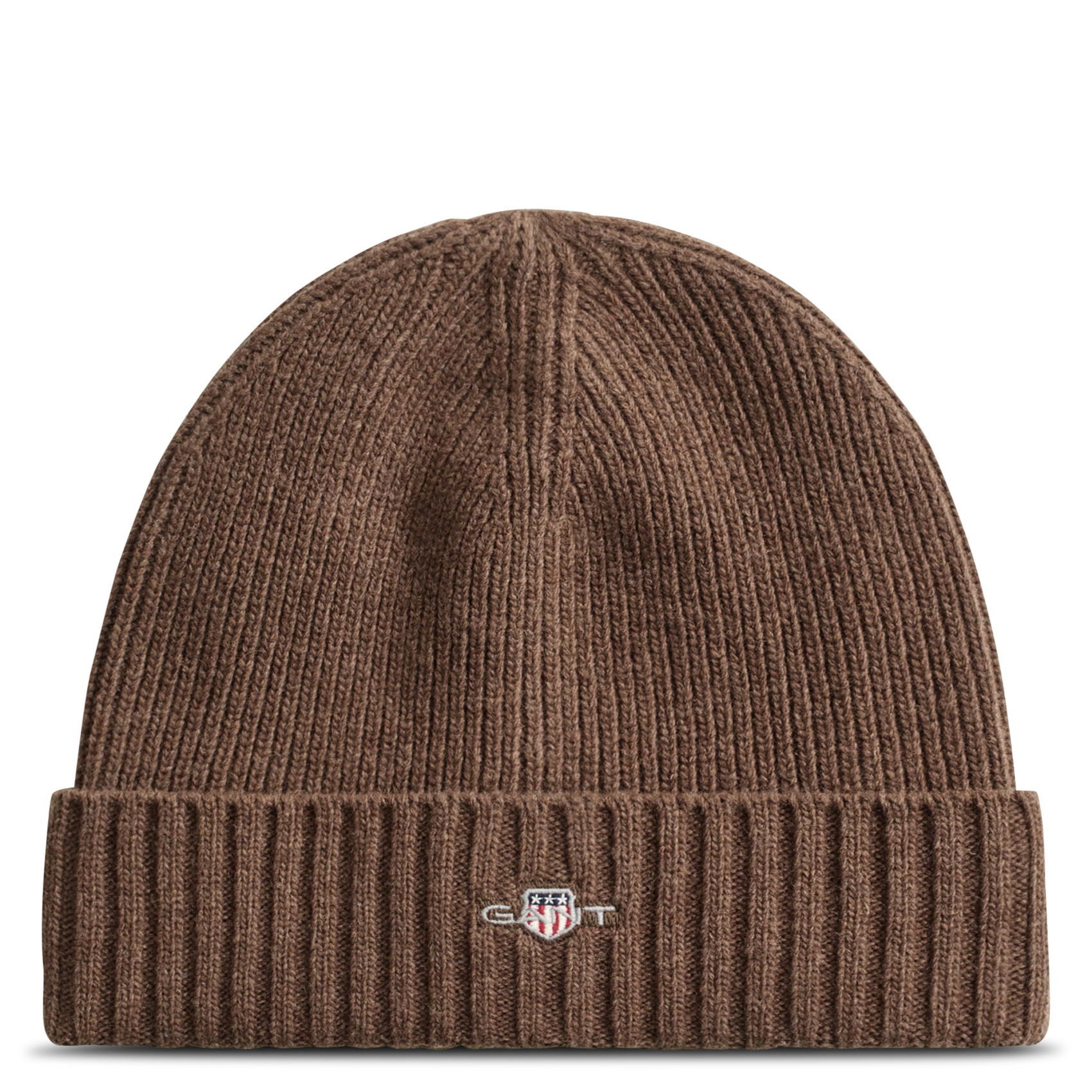 Screen-printed wool-blend hat GANT Brown