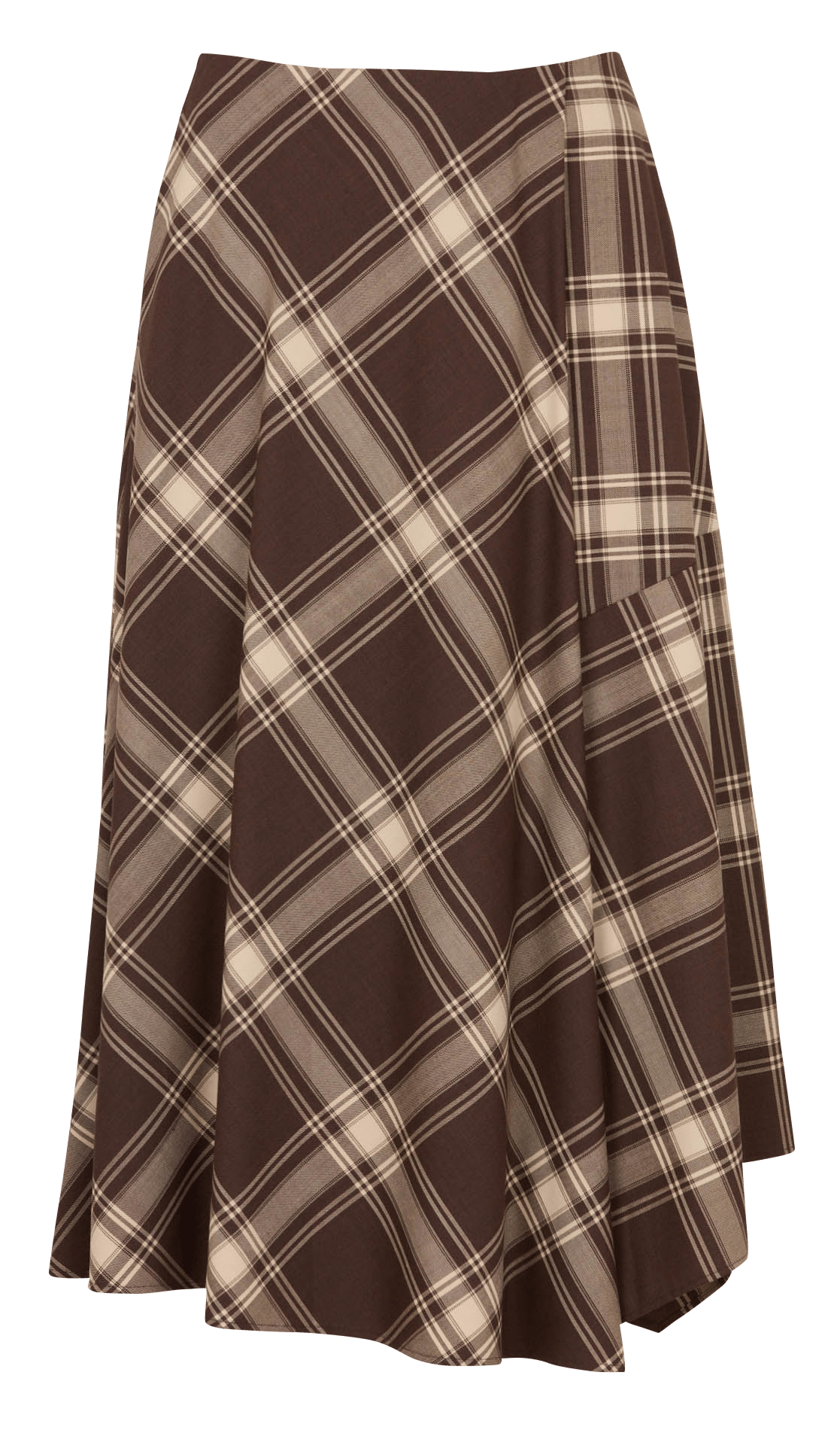 Flared wool-blend midi skirt MAX MARA WEEK END Brown