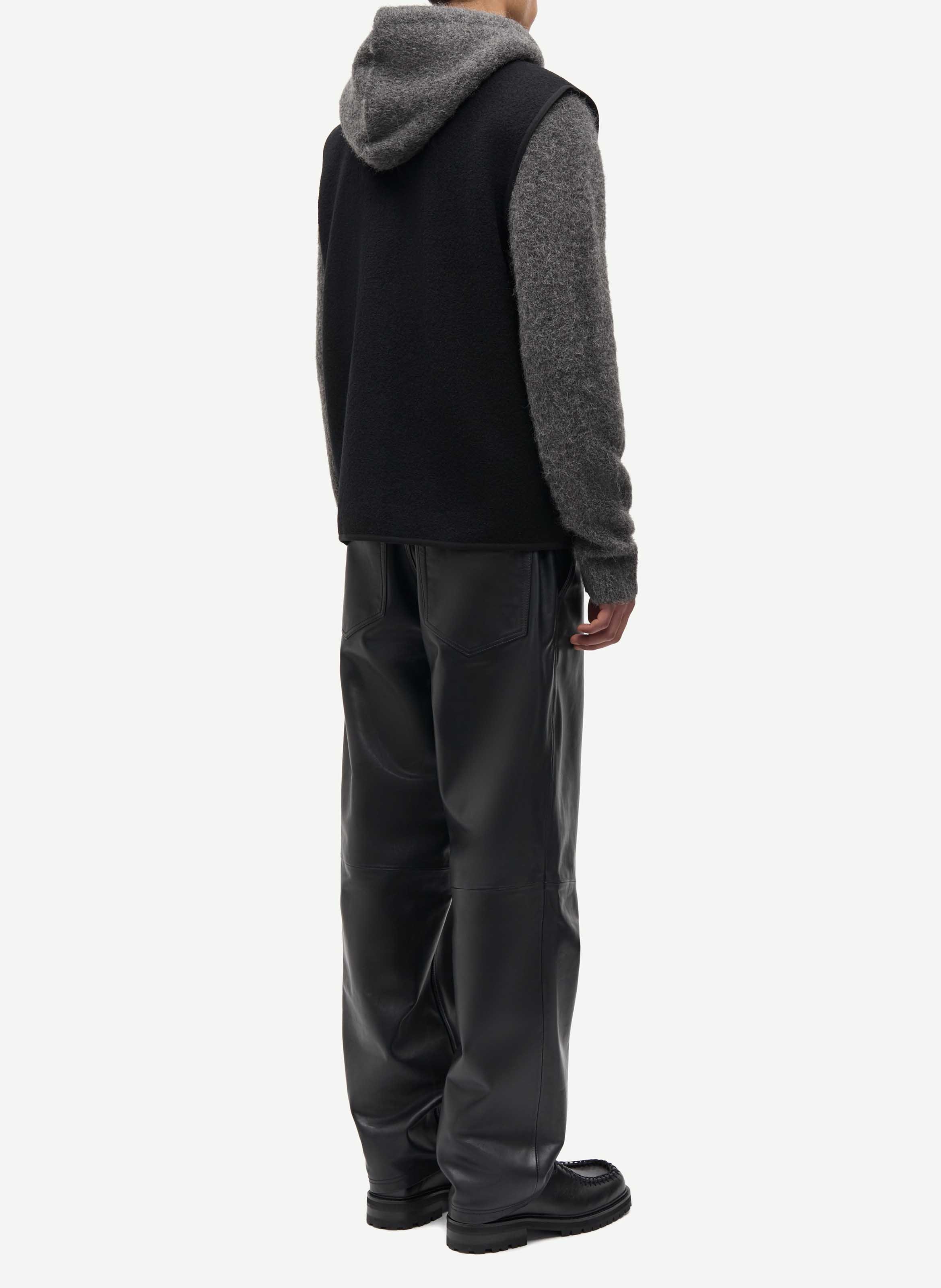 Veste sans manches droit en laine SAMSOE SAMSOE Black