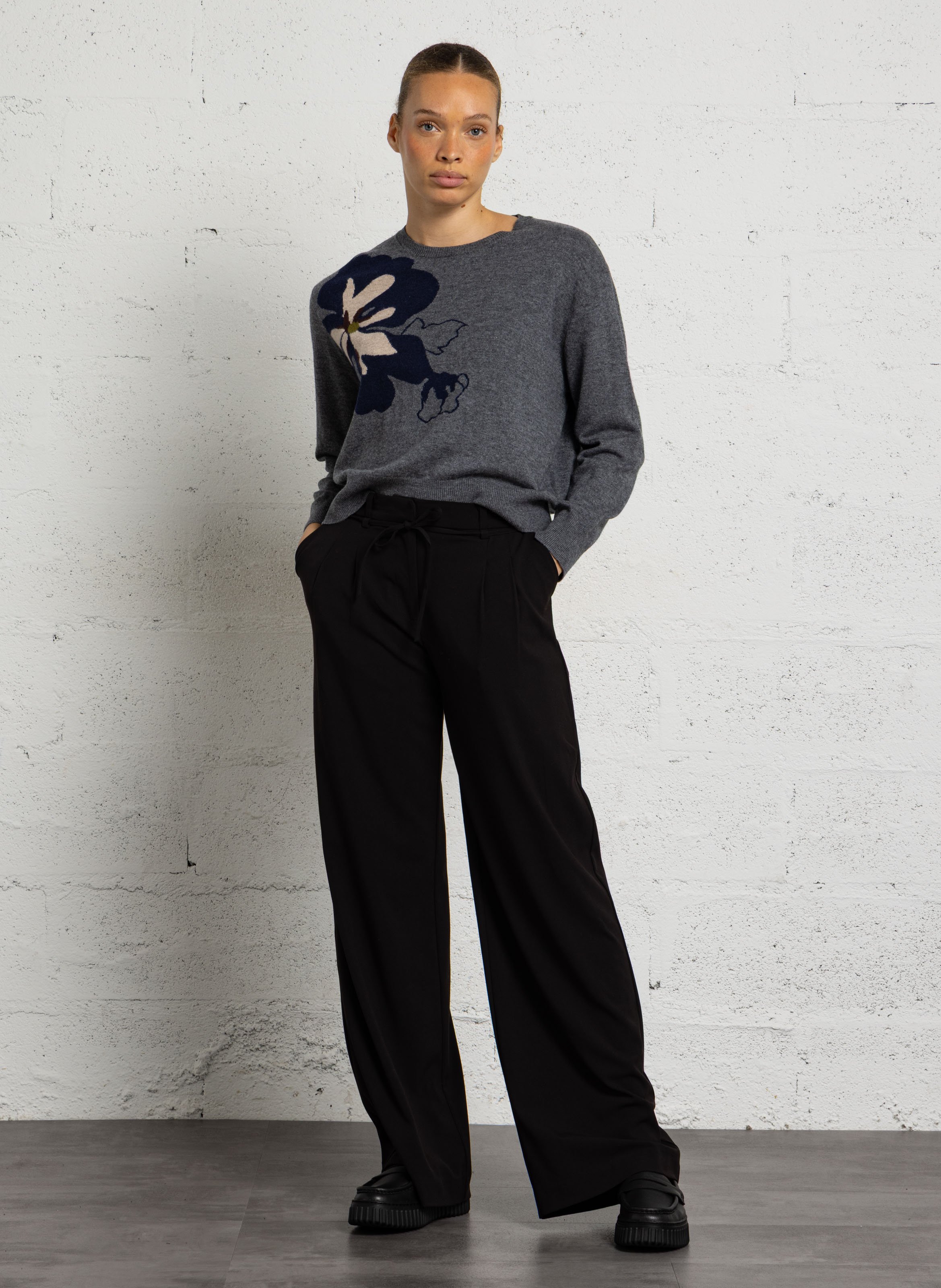 Pantalon large à liens NICE THINGS Noir