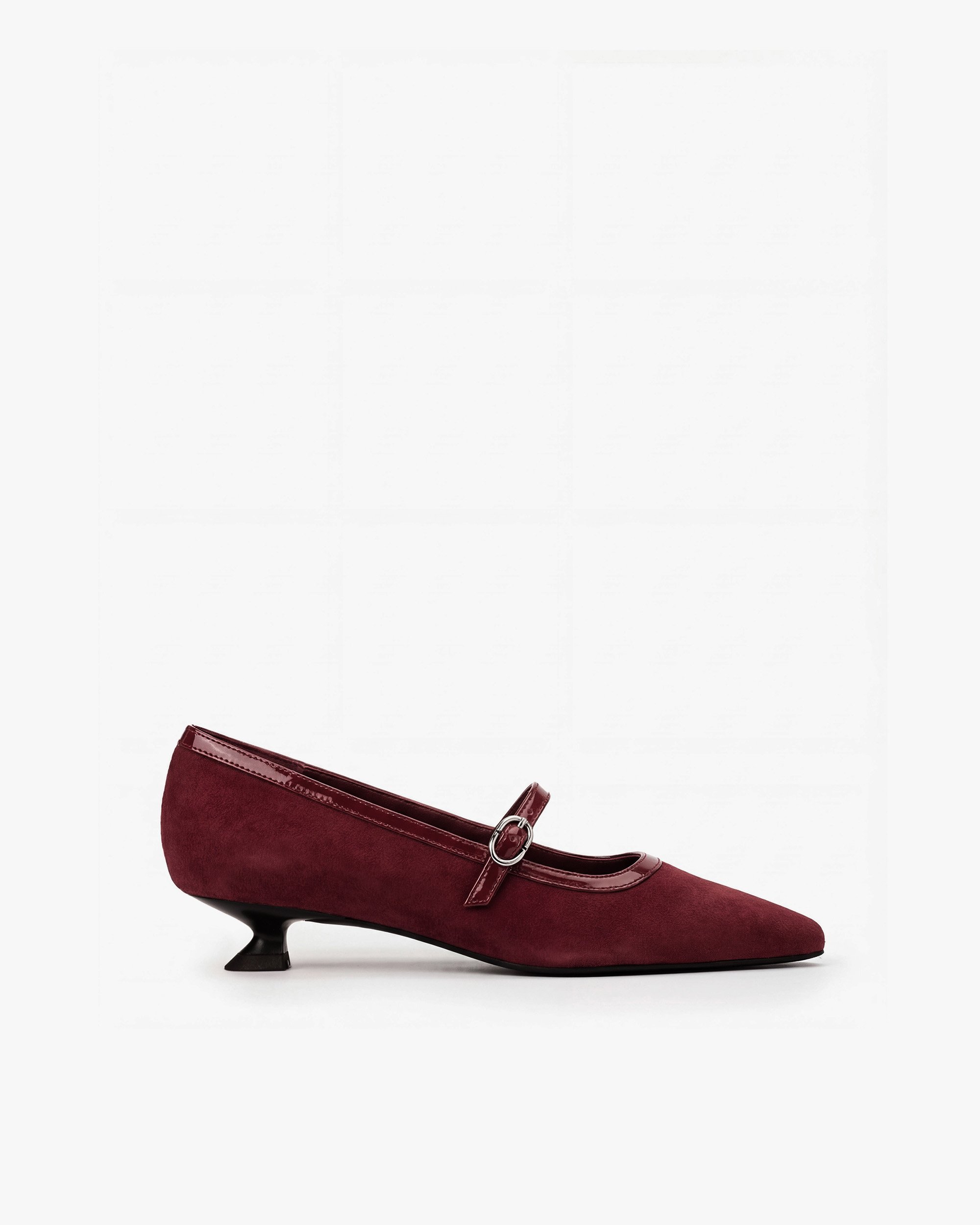 Burgundy suede high heels. PEDRO MIRALLES Red