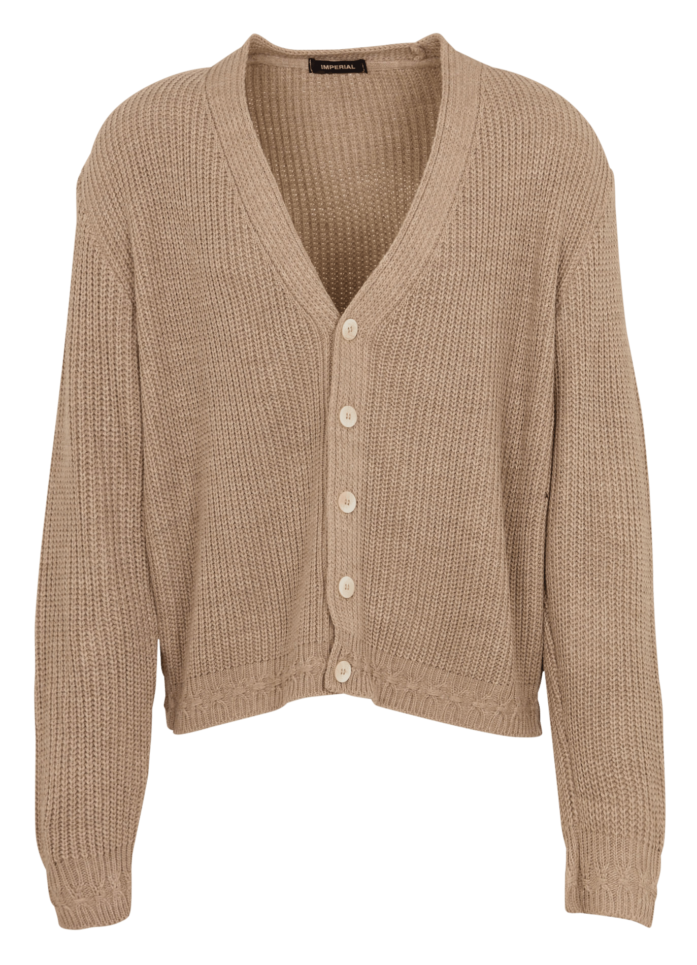 Cardigan oversize col V IMPERIAL Beige