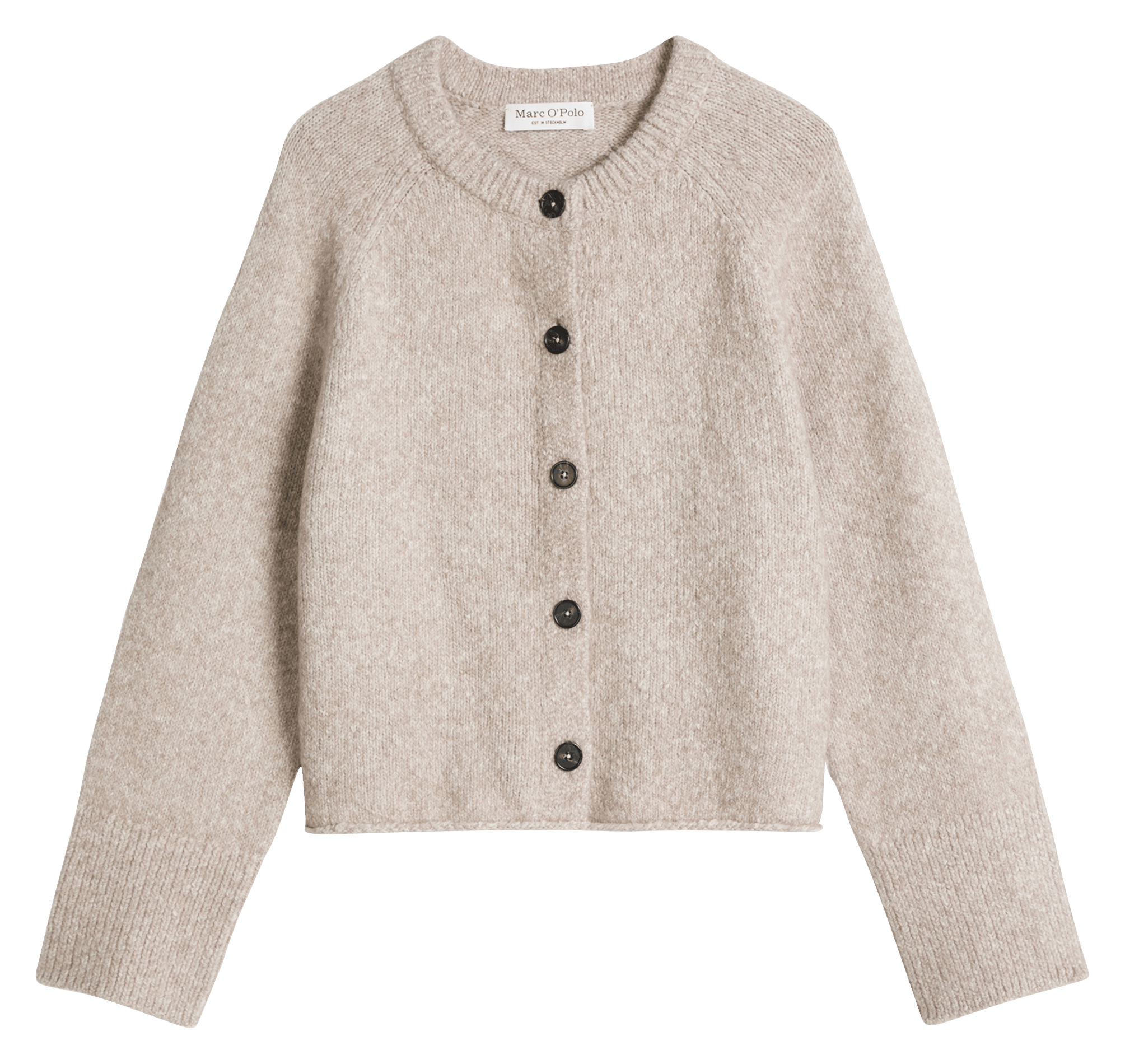 Vest met ronde hals - katoenblend MARC O'POLO Bruin