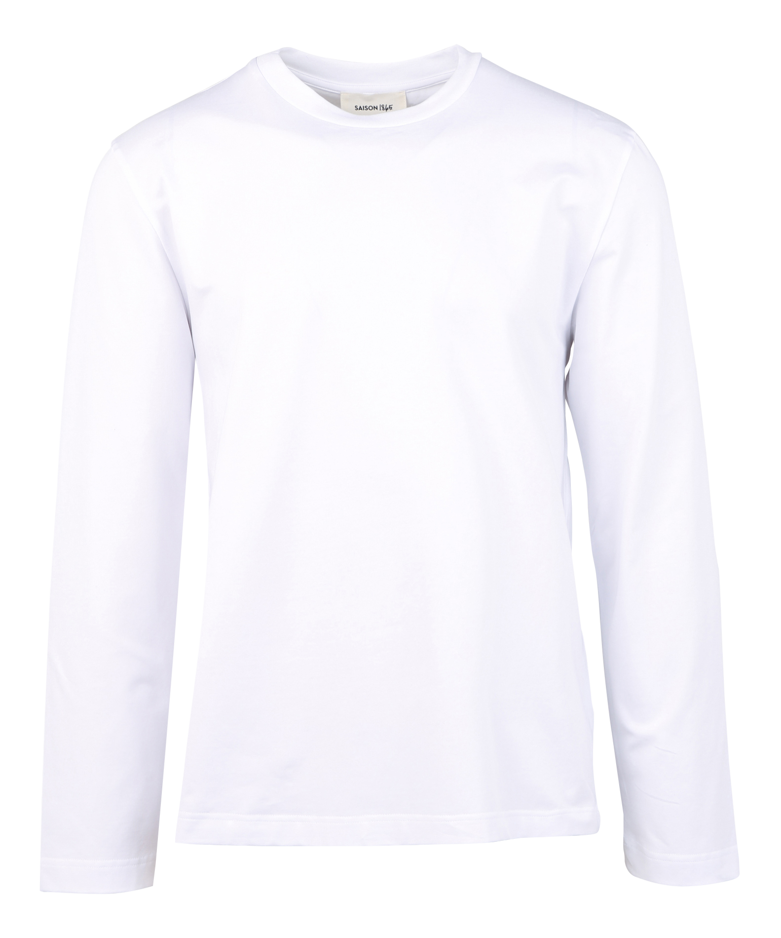 Rundhals-T-Shirt aus Baumwolle SAISON 1865 Weiss