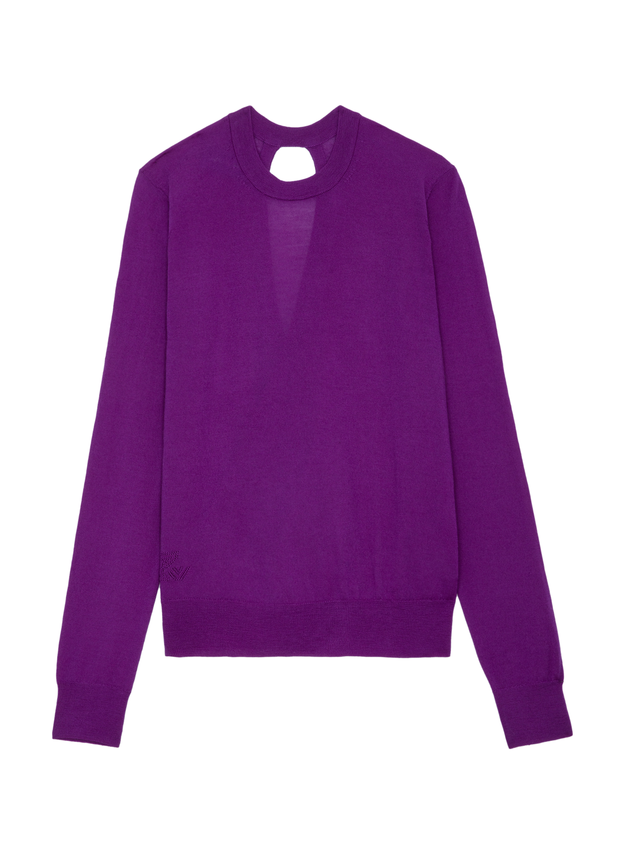 Pull dos nu en laine ZADIG&VOLTAIRE Violet